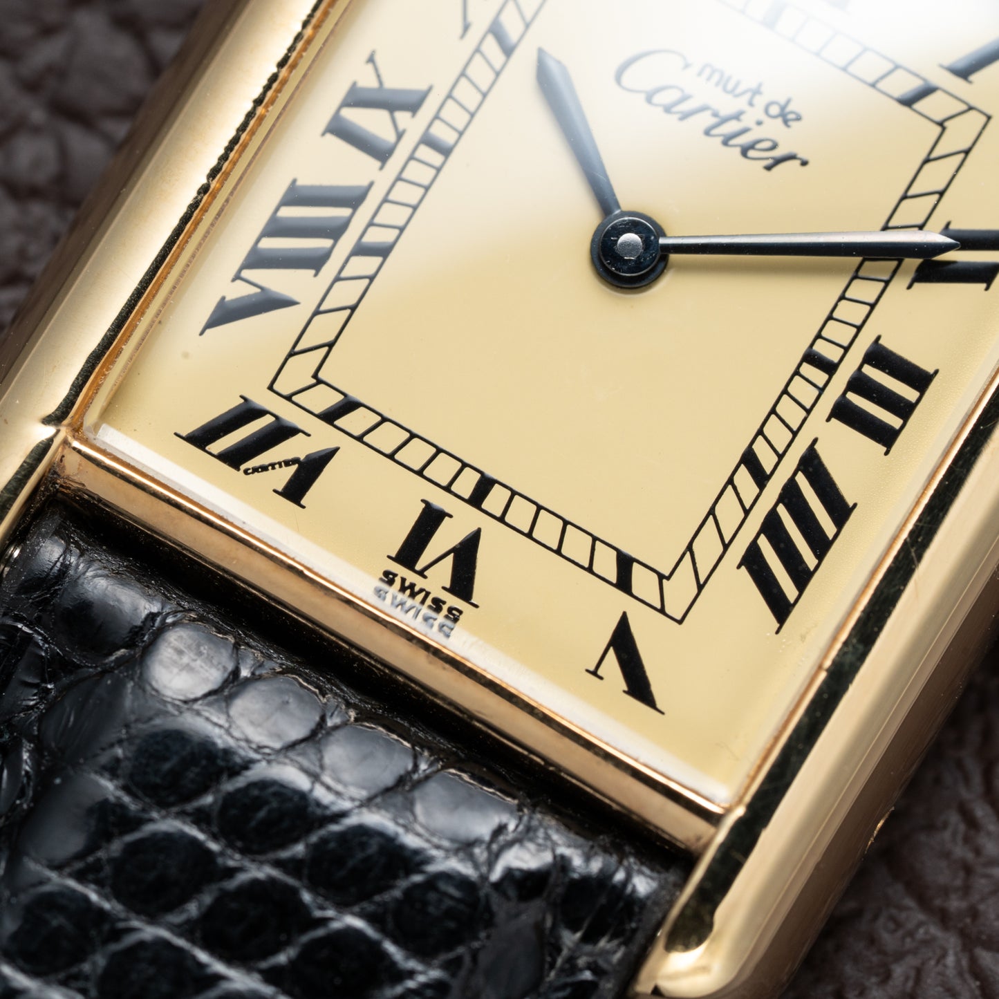 Cartier Must De Tank Vermeil Lemon Roman Dial GM