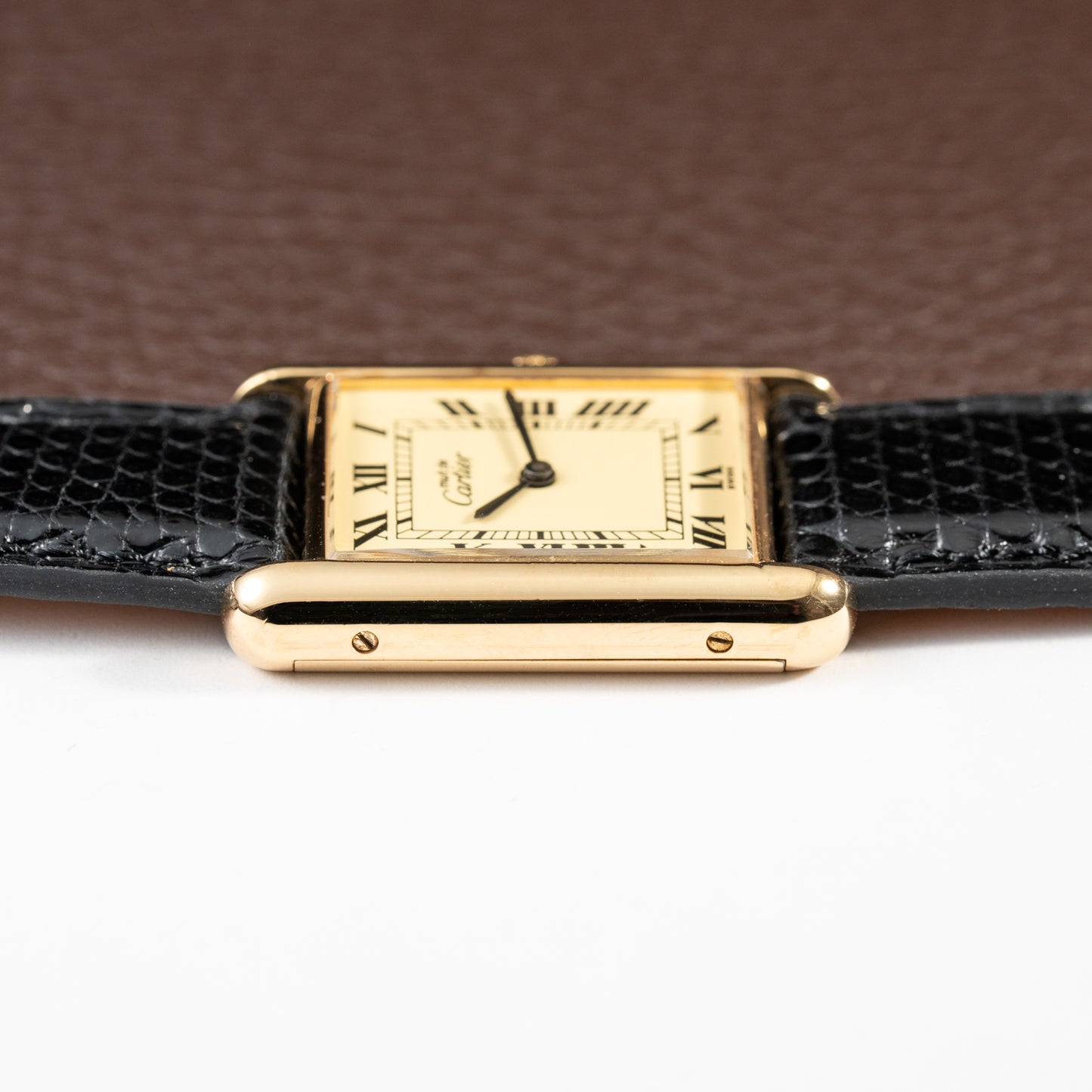 Cartier Must De Tank Vermeil Lemon Roman Dial GM