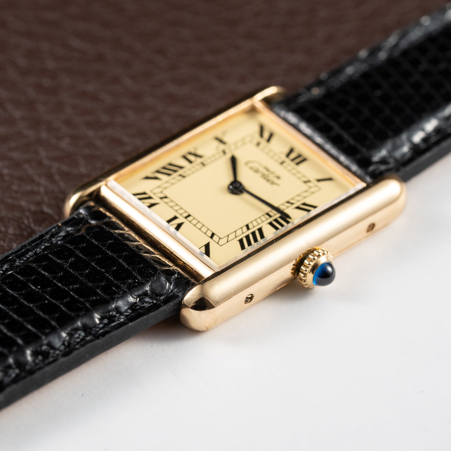 Cartier Must De Tank Vermeil Lemon Roman Dial GM