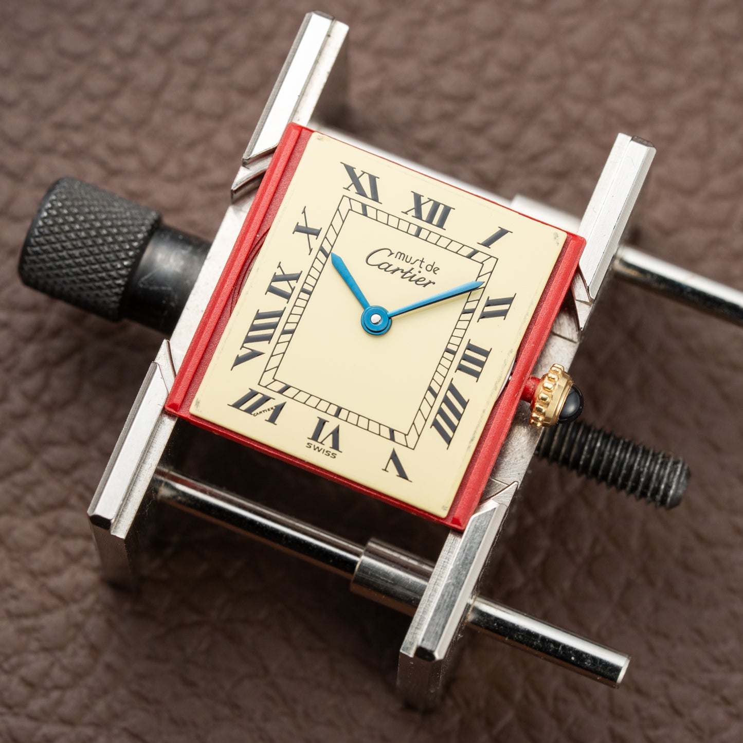 Cartier Must de Tank Vermeil Lemon Roman Dial Reference 590005