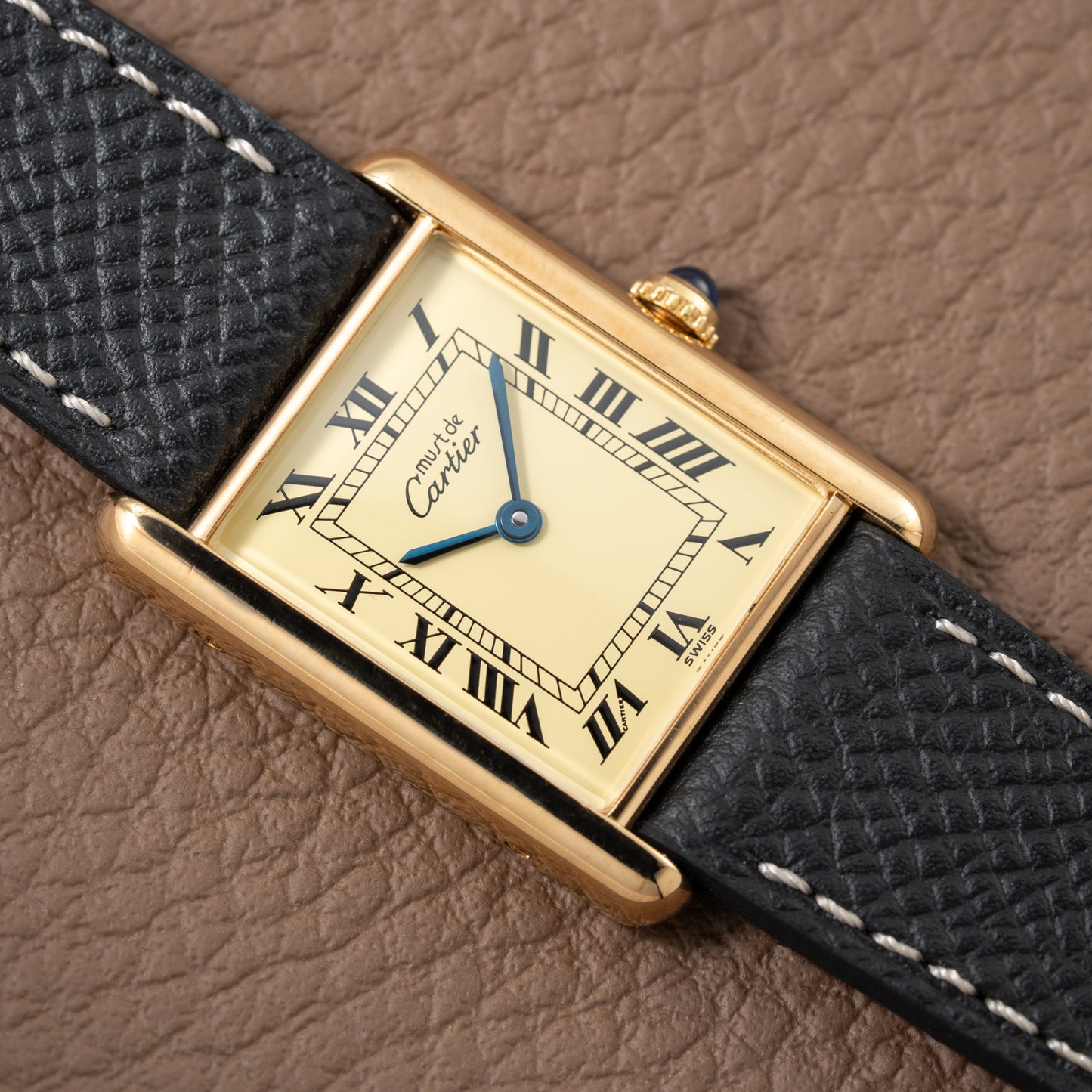 Cartier Must de Tank Vermeil Lemon Roman Dial Reference 590005