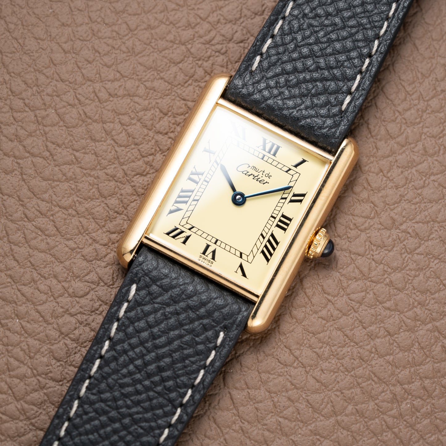 Cartier Must de Tank Vermeil Lemon Roman Dial Reference 590005