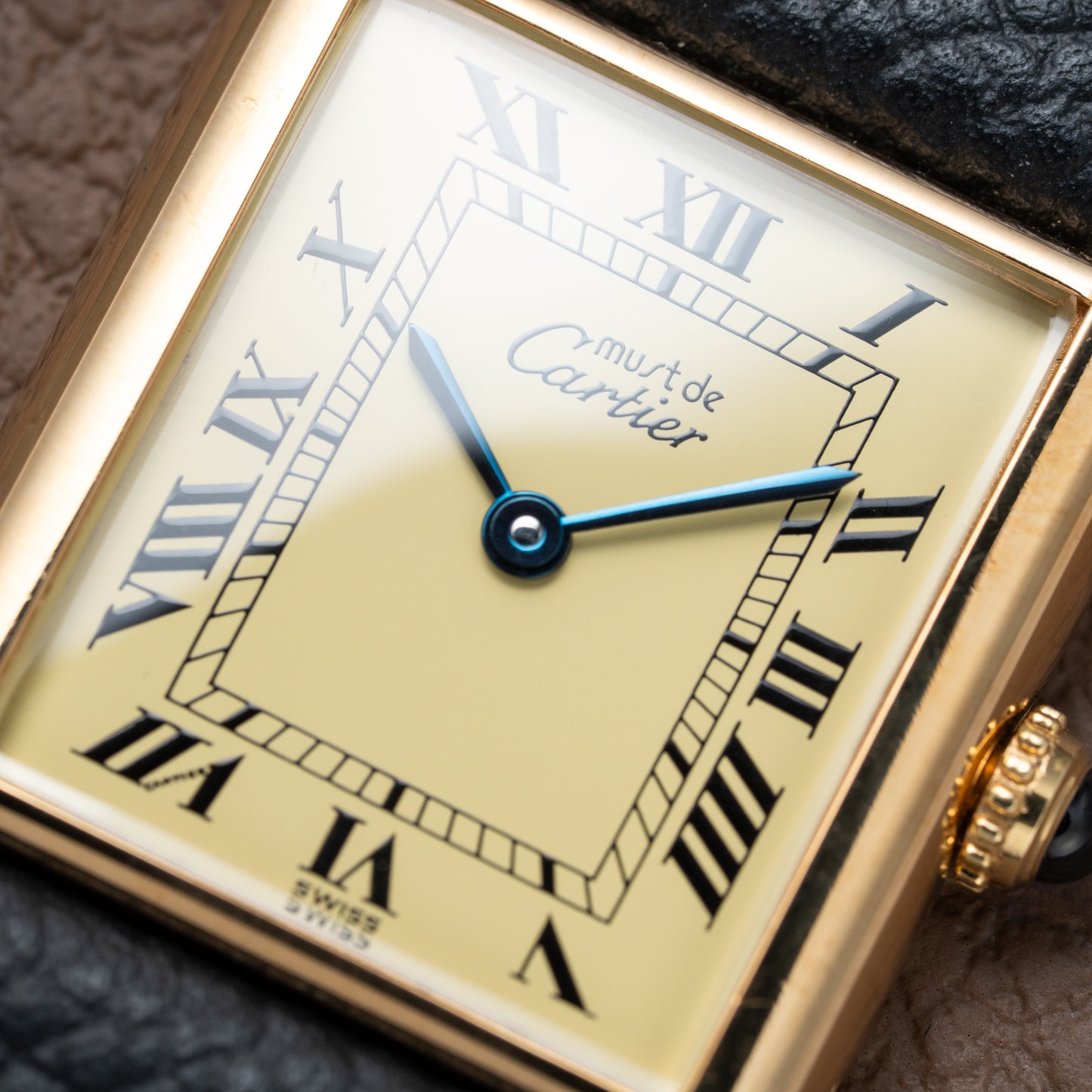 Cartier Must de Tank Vermeil Lemon Roman Dial Reference 590005