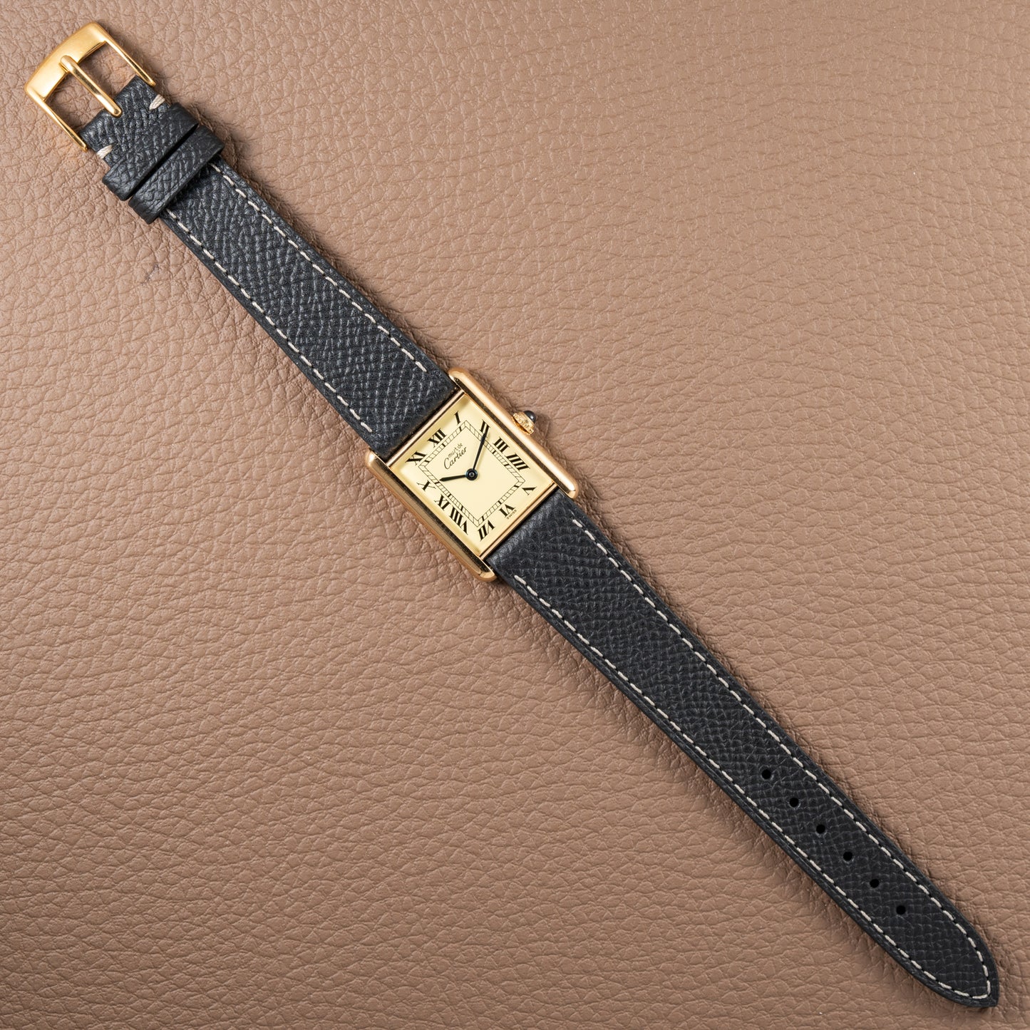 Cartier Must de Tank Vermeil Lemon Roman Dial Reference 590005