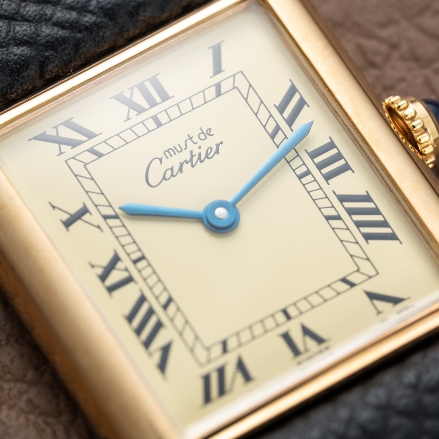 Cartier Must de Tank Vermeil Lemon Roman Dial Reference 590005