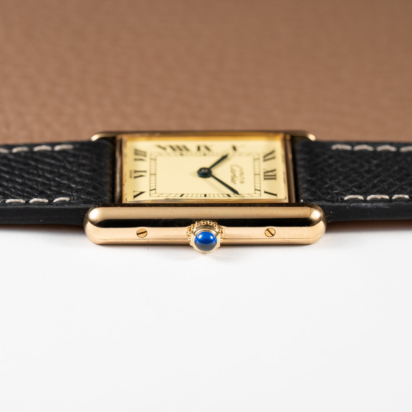 Cartier Must de Tank Vermeil Lemon Roman Dial Reference 590005