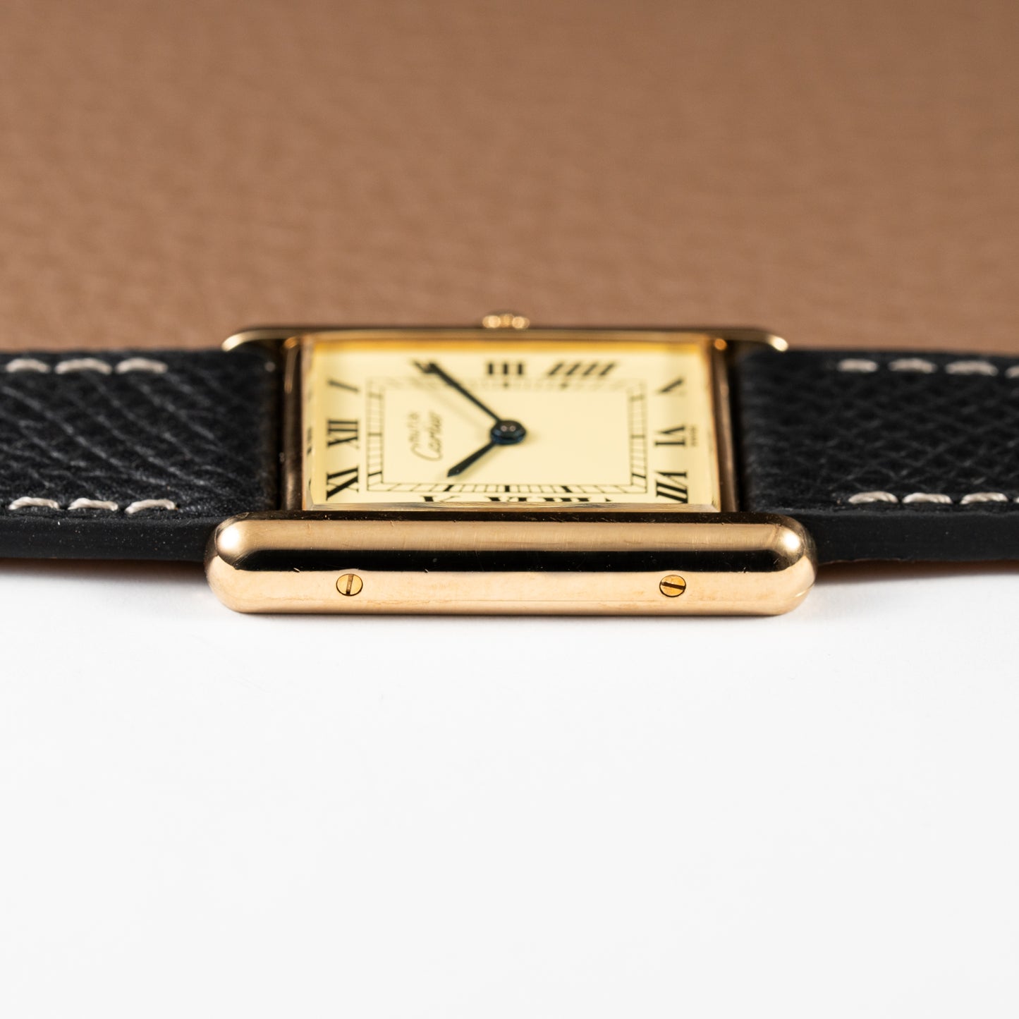 Cartier Must de Tank Vermeil Lemon Roman Dial Reference 590005