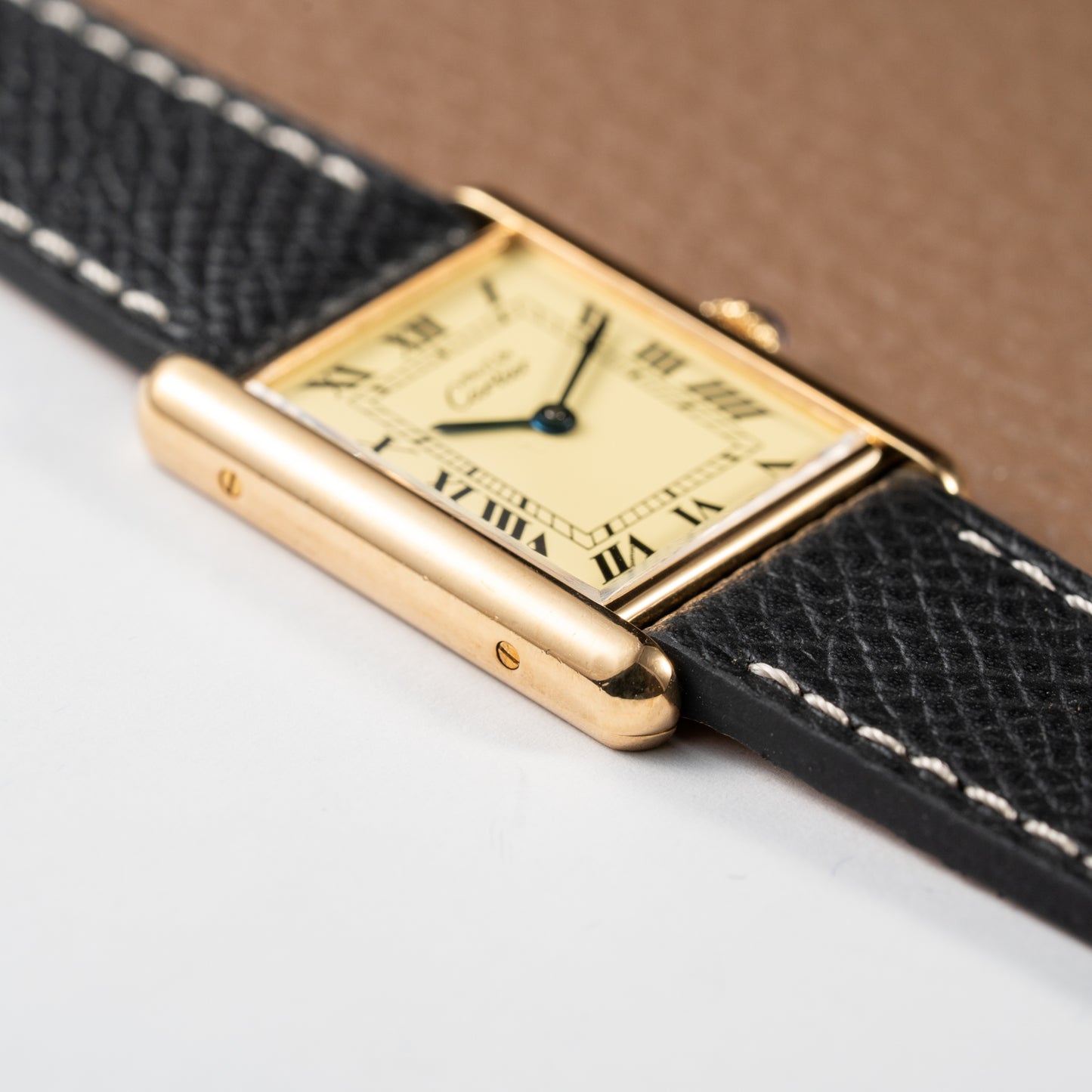 Cartier Must de Tank Vermeil Lemon Roman Dial Reference 590005