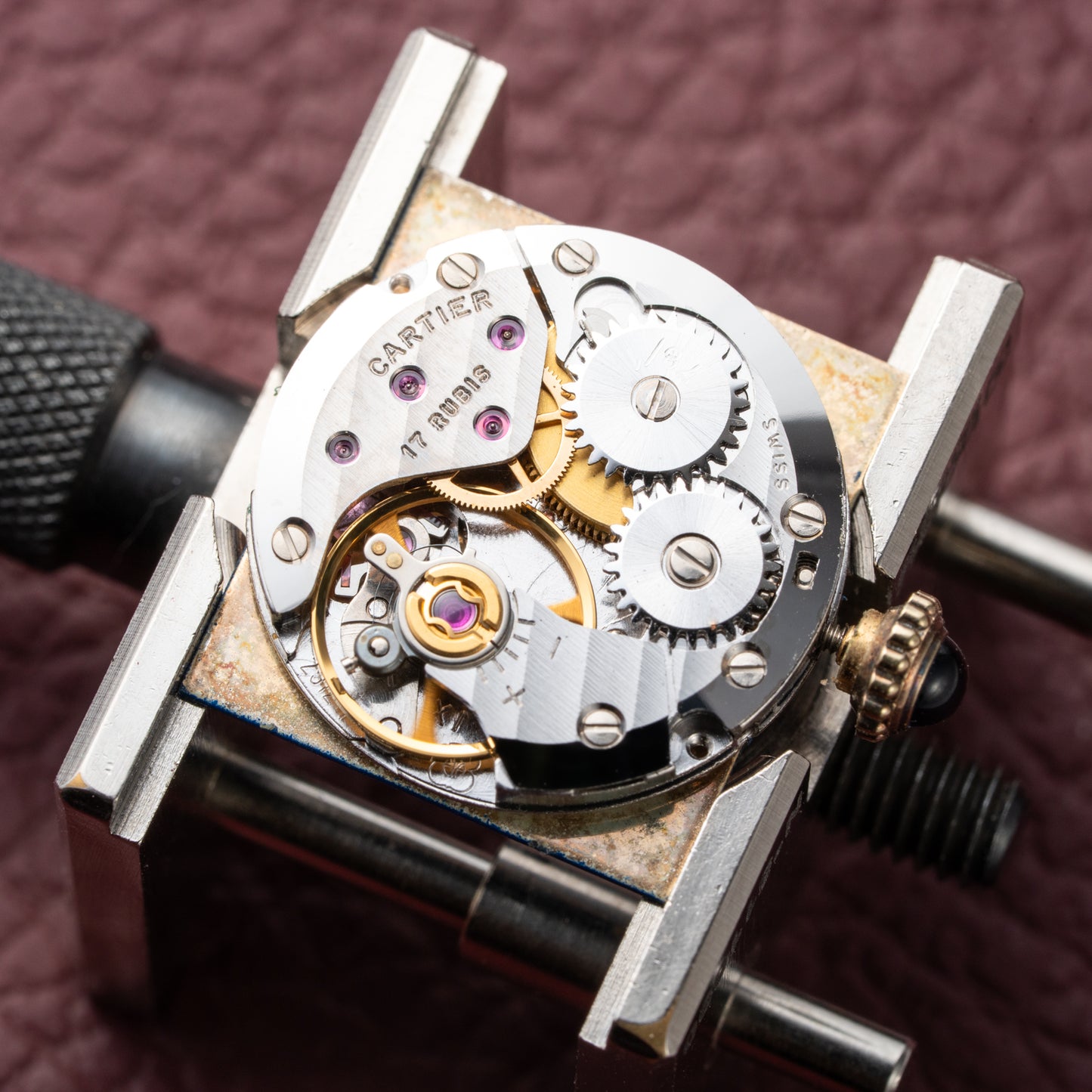 Cartier Tank Must de Lapis Lazuli Dial Vermeil PM 1980s
