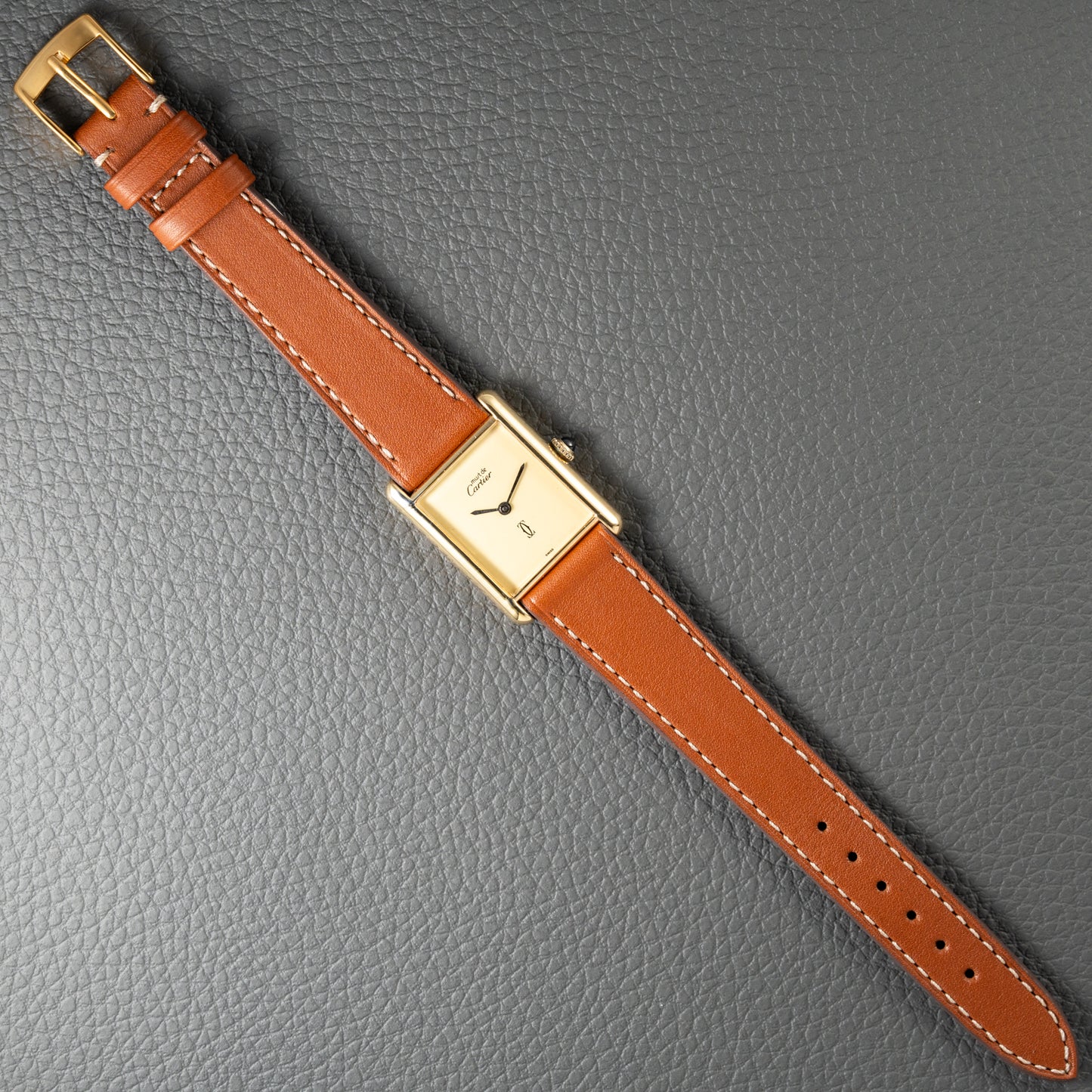 Cartier Must de Tank Vermeil Lemon Roman Dial – 1990s