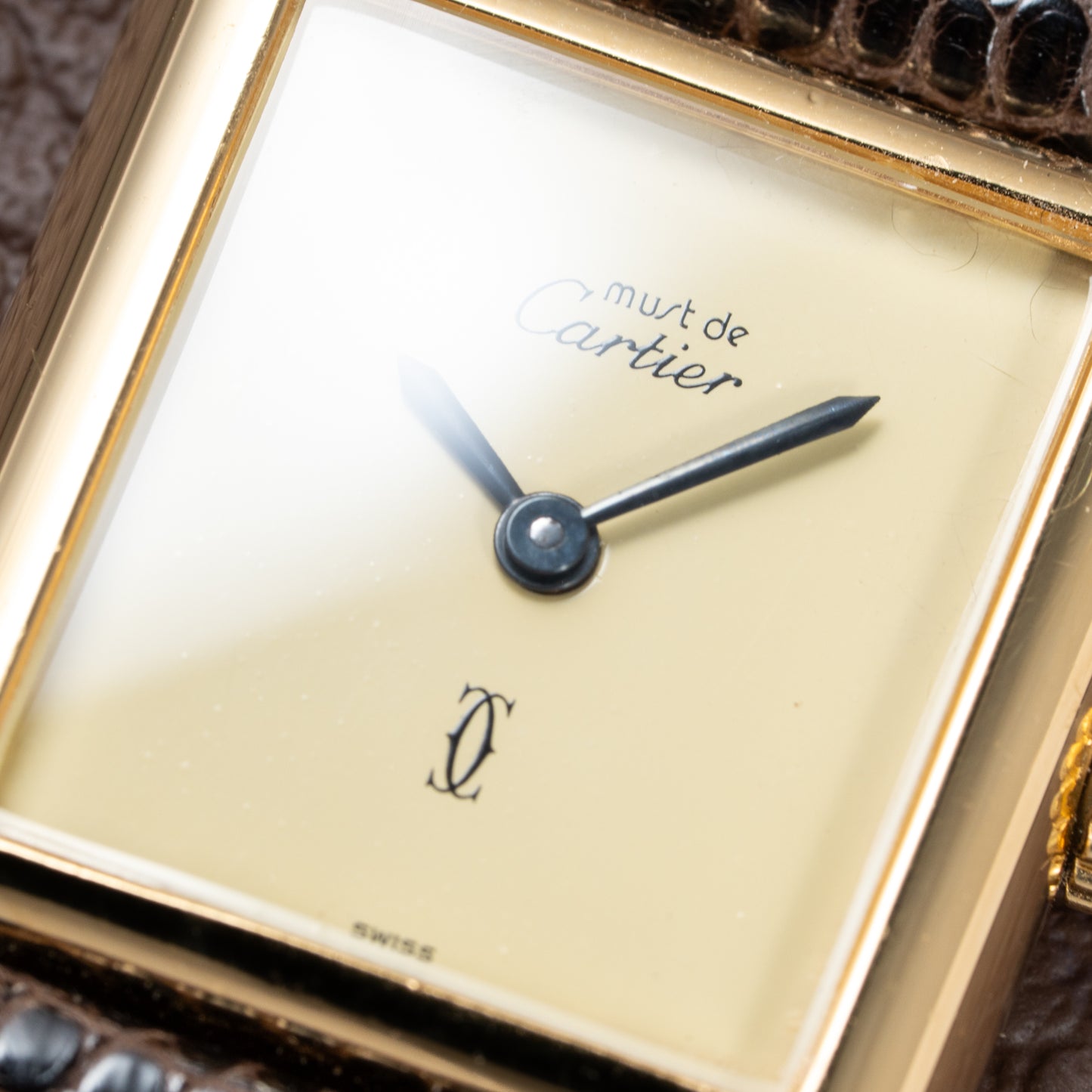 Cartier Tank Must de Lemon Dial Vermeil from 1980s