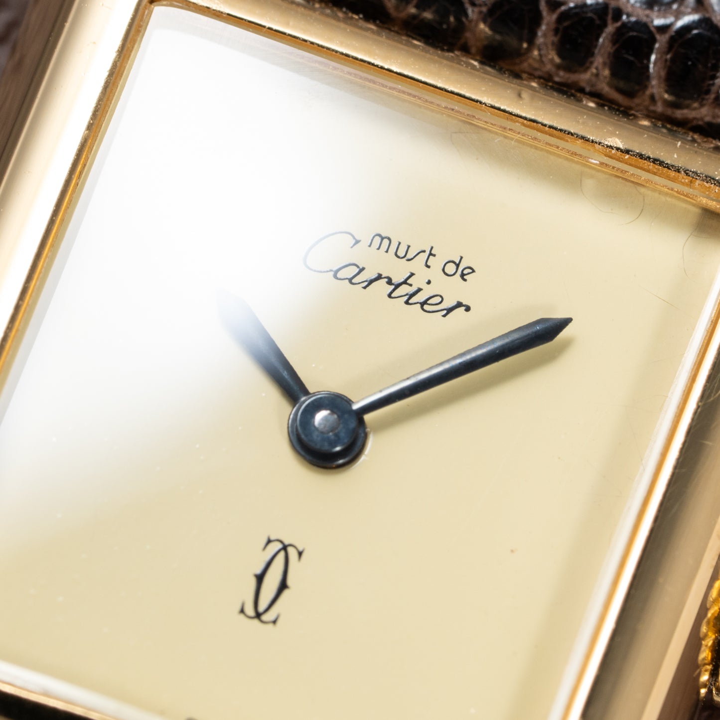 Cartier Tank Must de Lemon Dial Vermeil from 1980s
