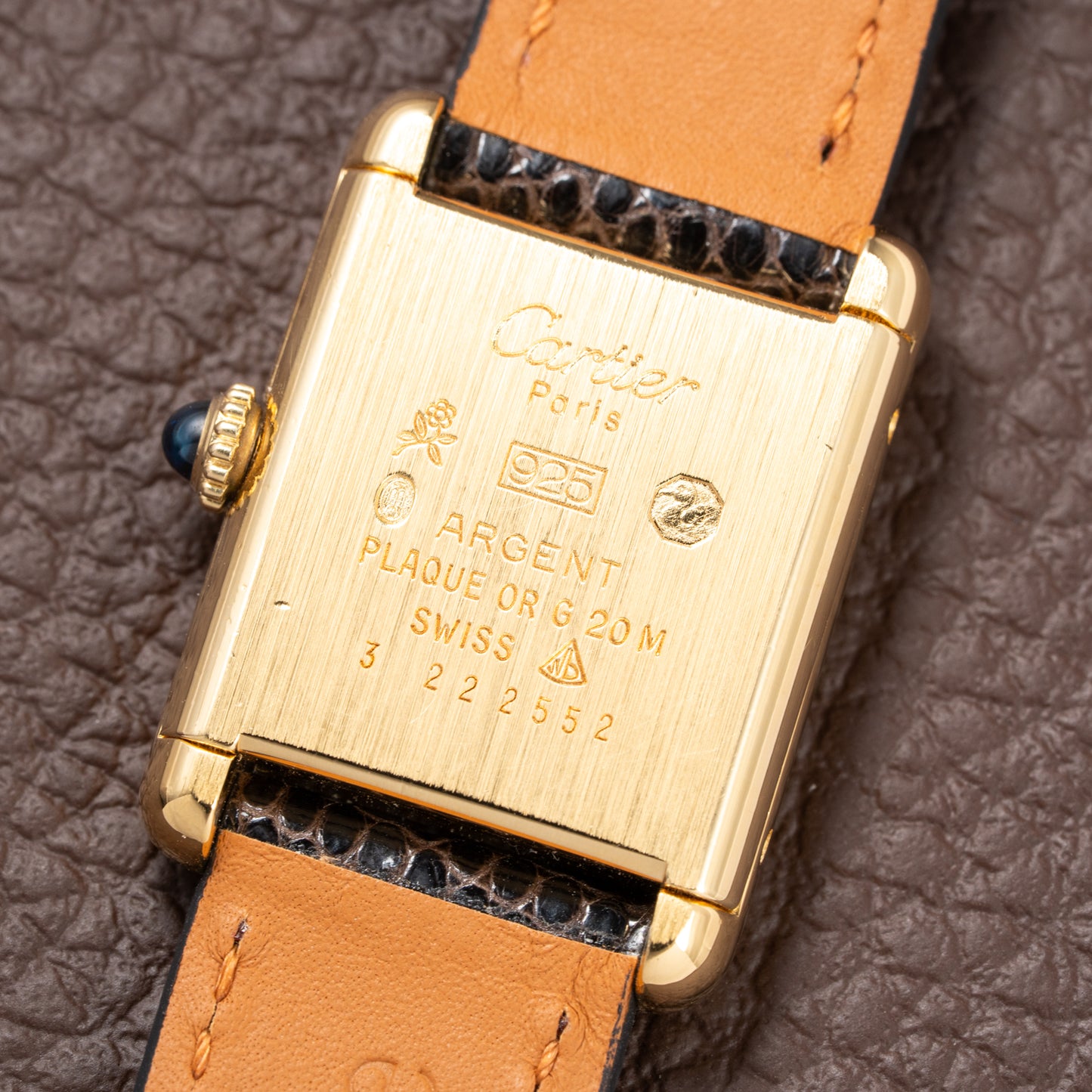 Cartier Tank Must de Lemon Dial Vermeil from 1980s