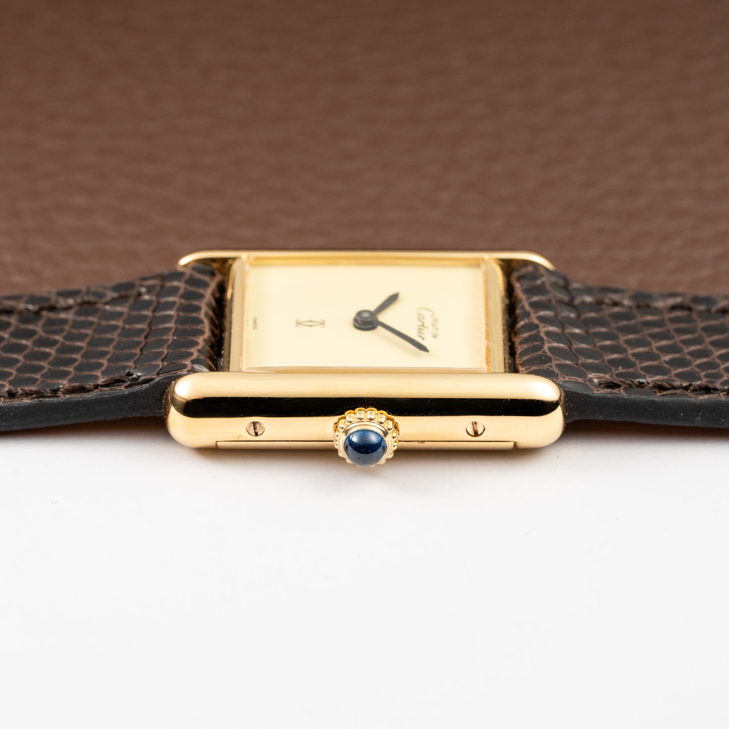 Cartier Tank Must de Lemon Dial Vermeil from 1980s