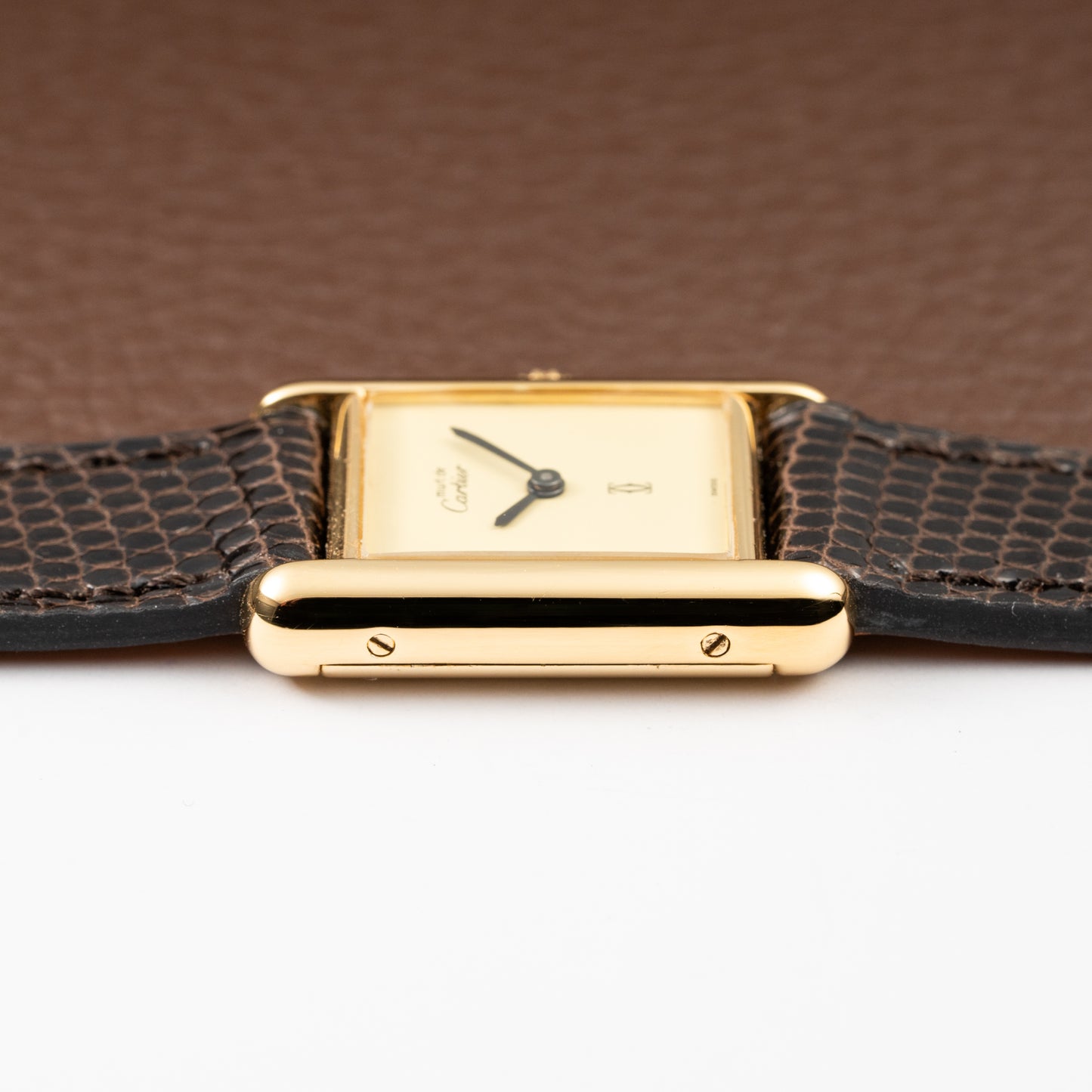 Cartier Tank Must de Lemon Dial Vermeil from 1980s