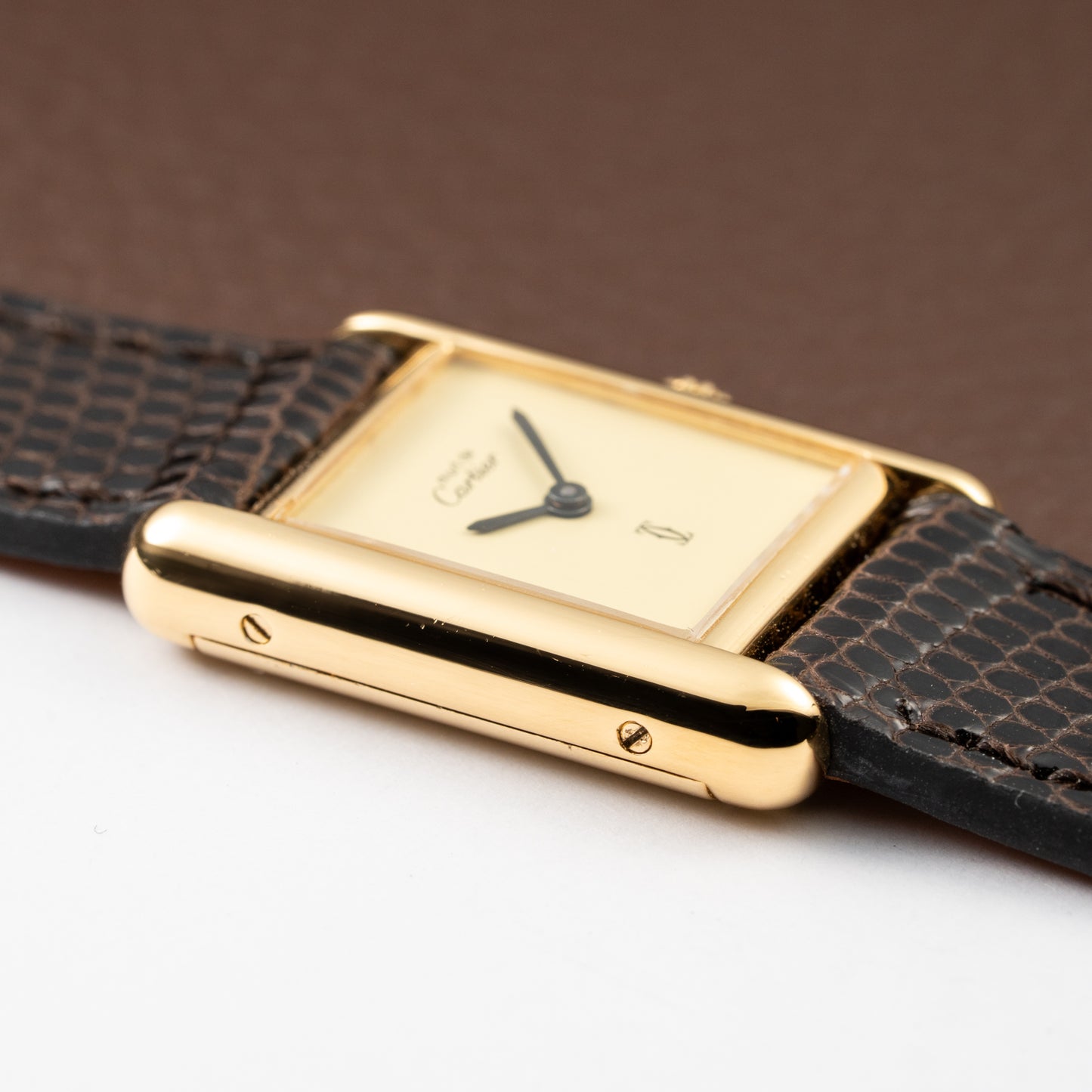Cartier Tank Must de Lemon Dial Vermeil from 1980s