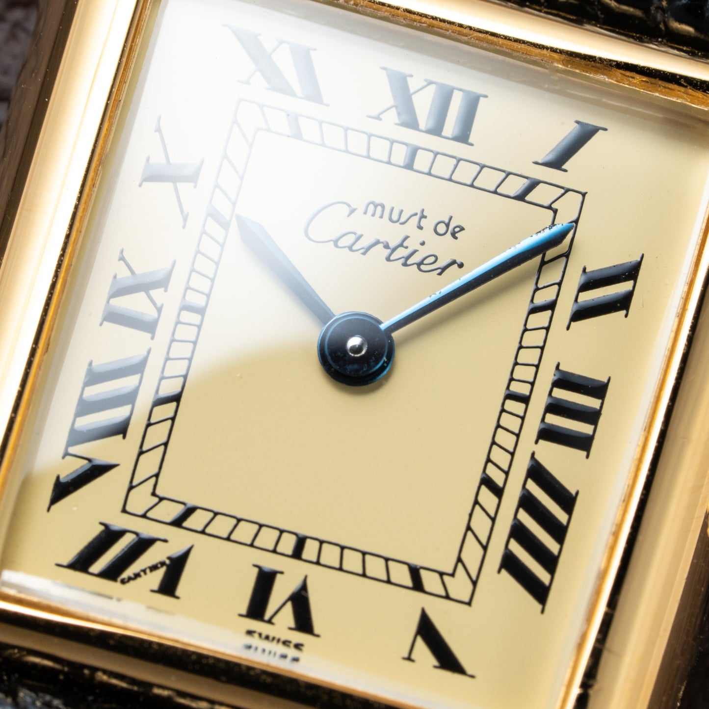 Cartier Tank Must de Lemon Roman Dial PM Vermeil Reference 5057001