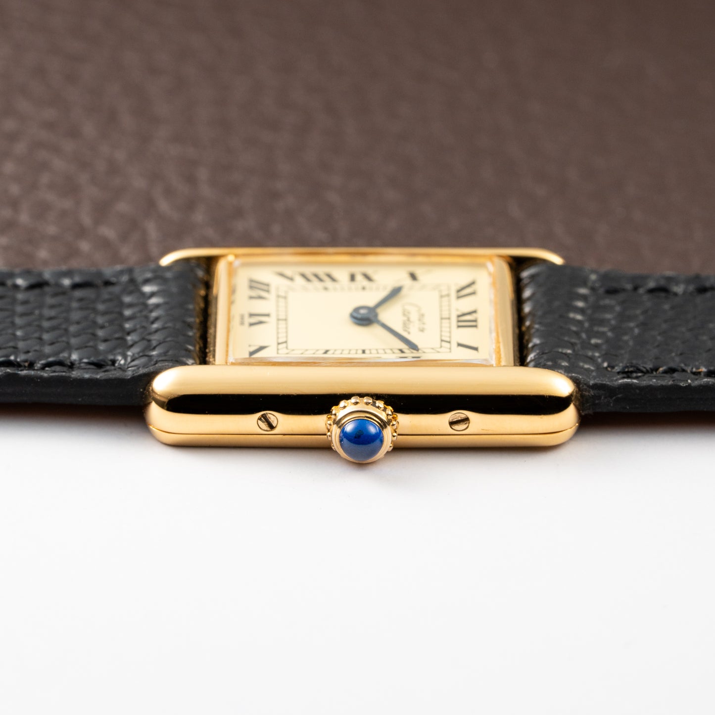 Cartier Tank Must de Lemon Roman Dial PM Vermeil Reference 5057001