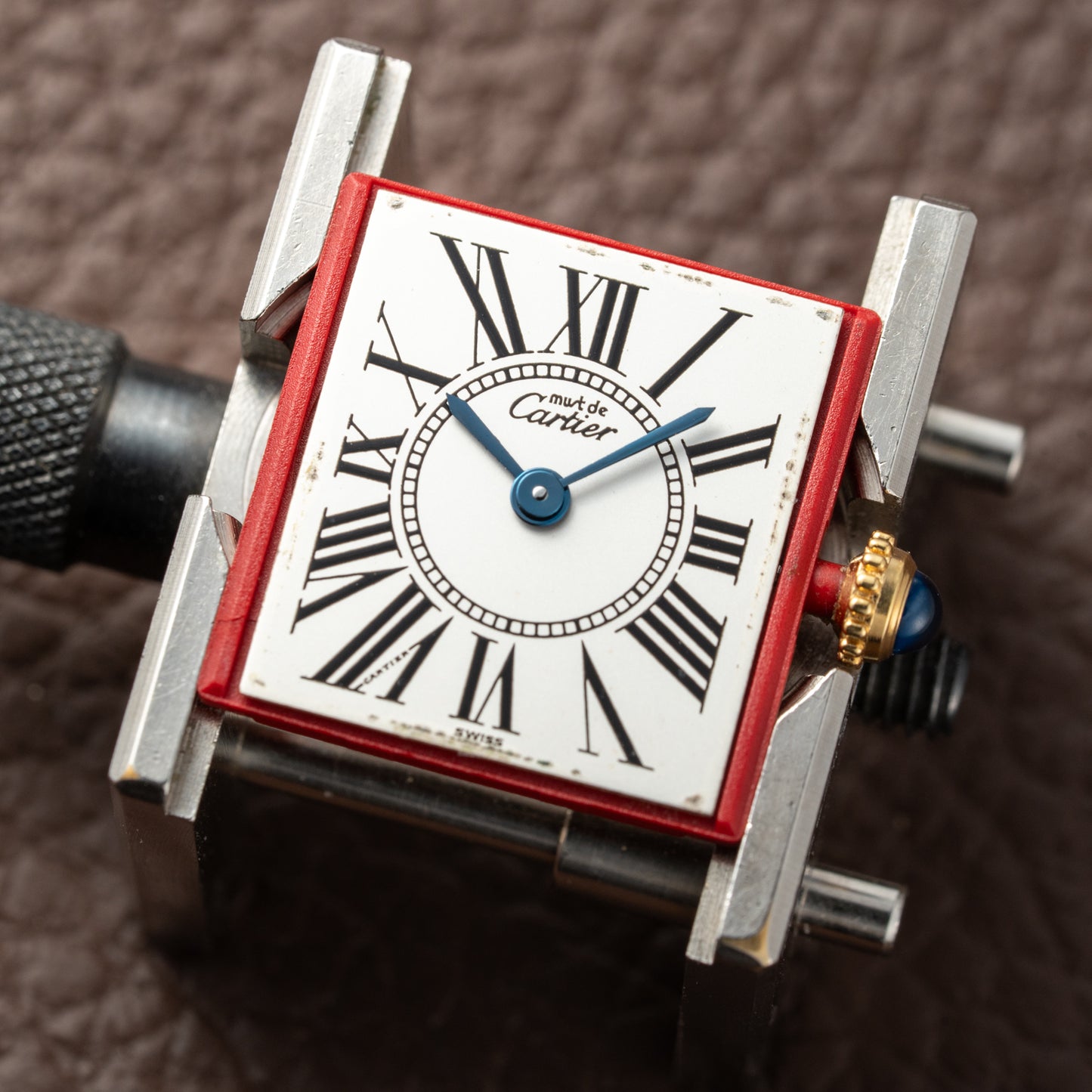 Cartier Must de Tank Vermeil White Opaline Roman Dial PM Ref. 5057001