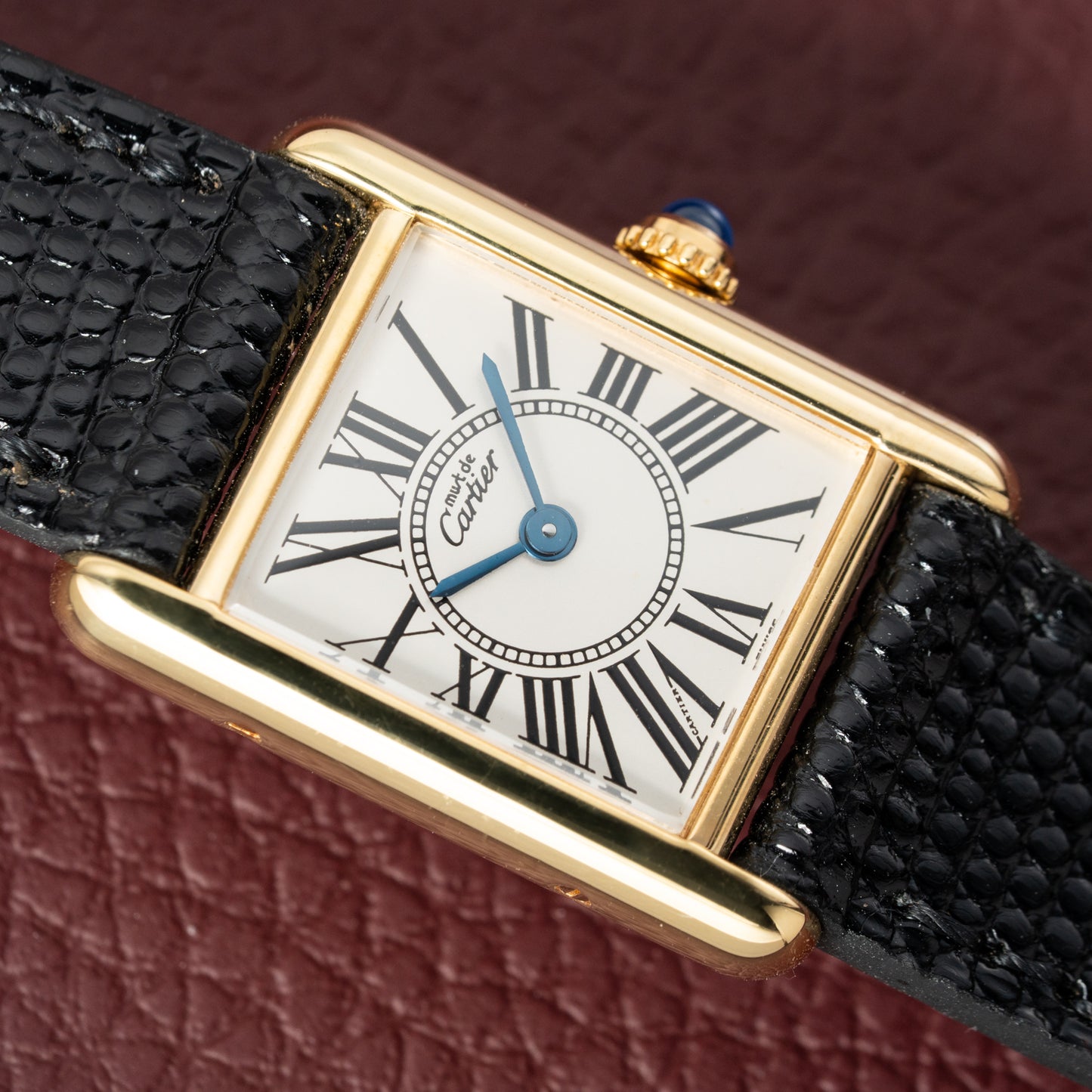 Cartier Must de Tank Vermeil White Opaline Roman Dial PM Ref. 5057001