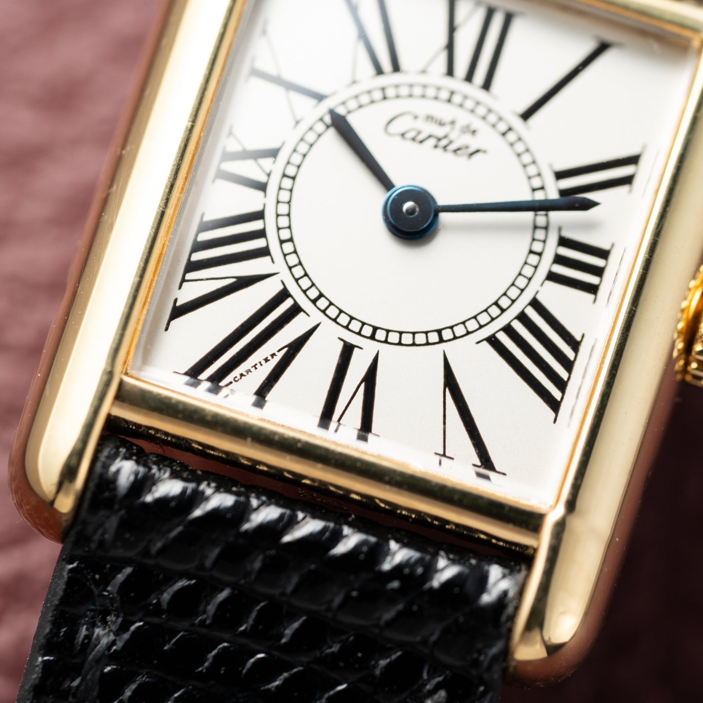 Cartier Must de Tank Vermeil White Opaline Roman Dial PM Ref. 5057001