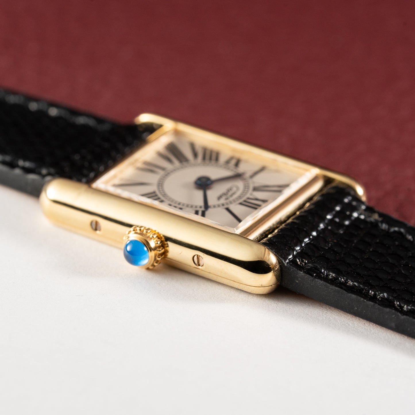 Cartier Must de Tank Vermeil White Opaline Roman Dial PM Ref. 5057001