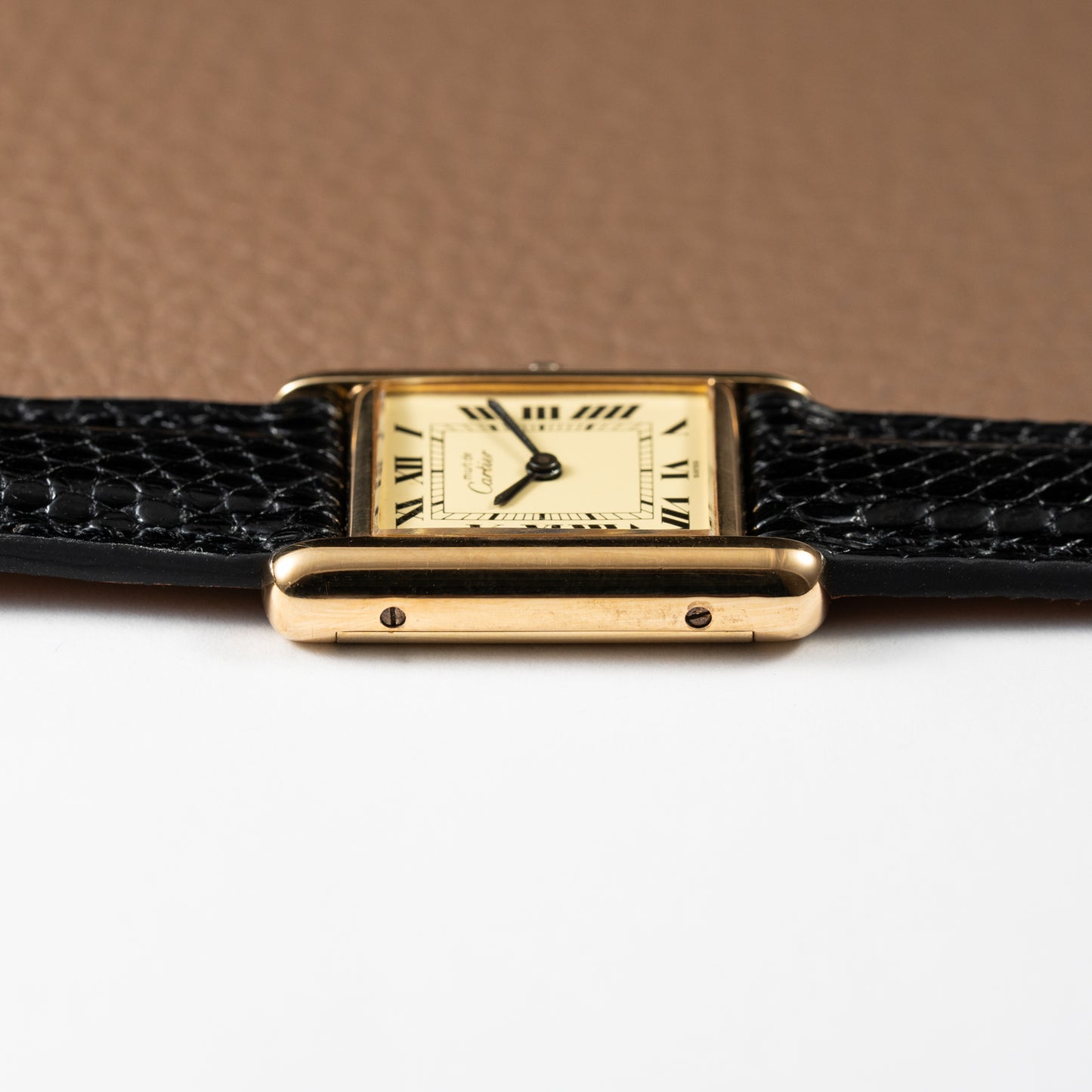 Cartier Tank Vermeil Roman Lemon Dial PM