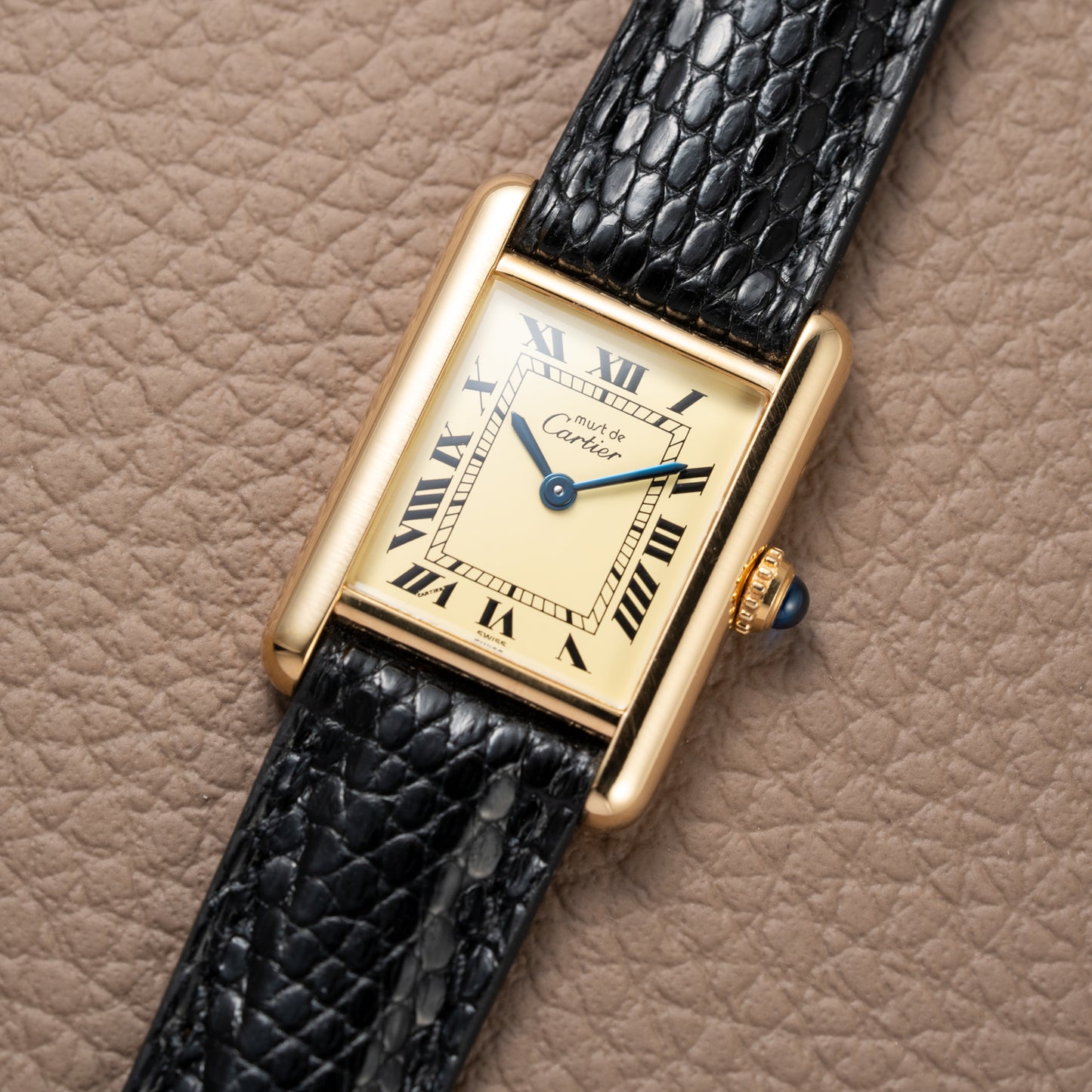 Cartier Must de Tank Vermeil Lemon Roman Dial Reference 5057001