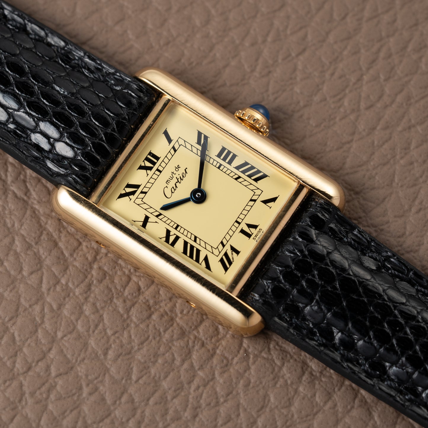 Cartier Must de Tank Vermeil Lemon Roman Dial Reference 5057001