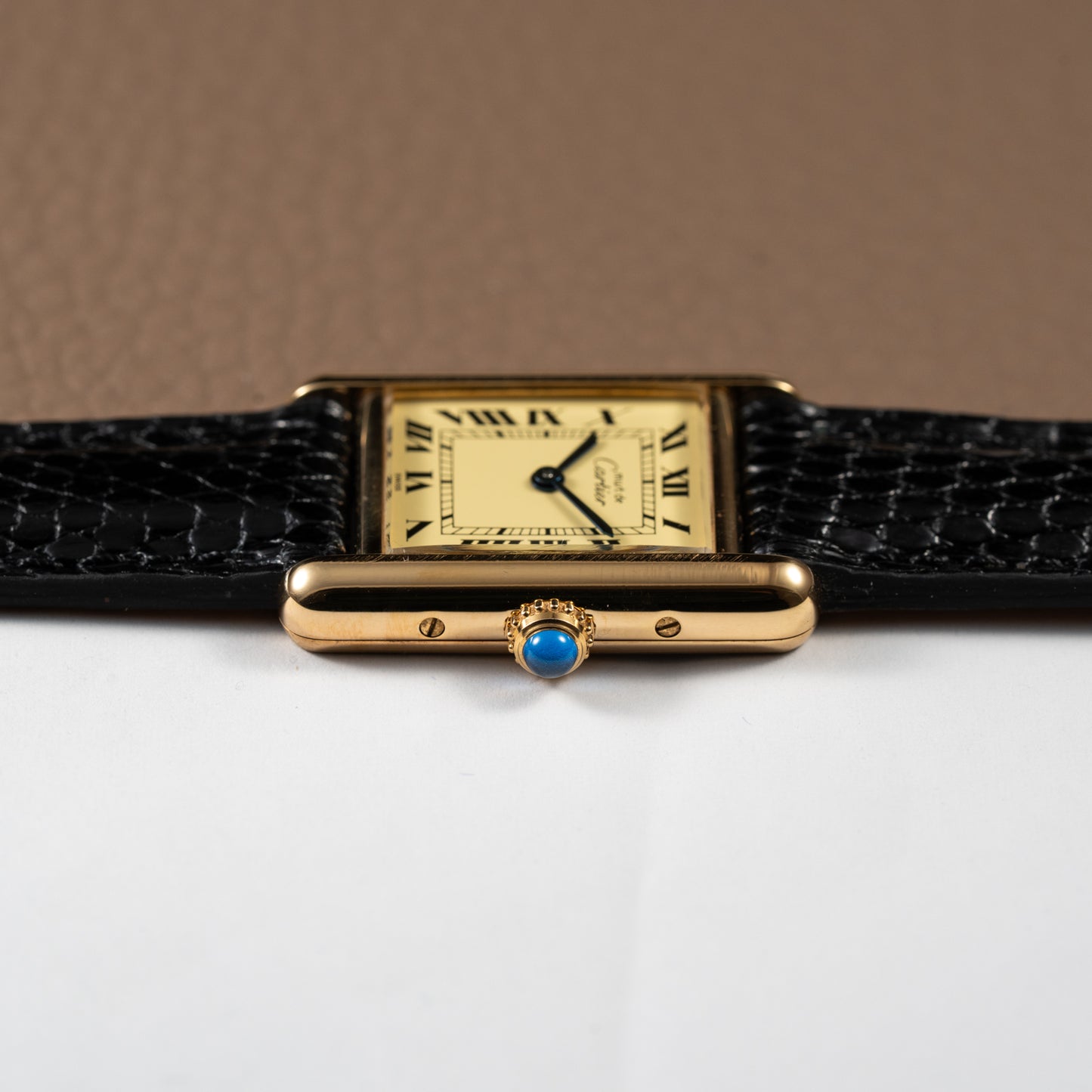 Cartier Must de Tank Vermeil Lemon Roman Dial Reference 5057001
