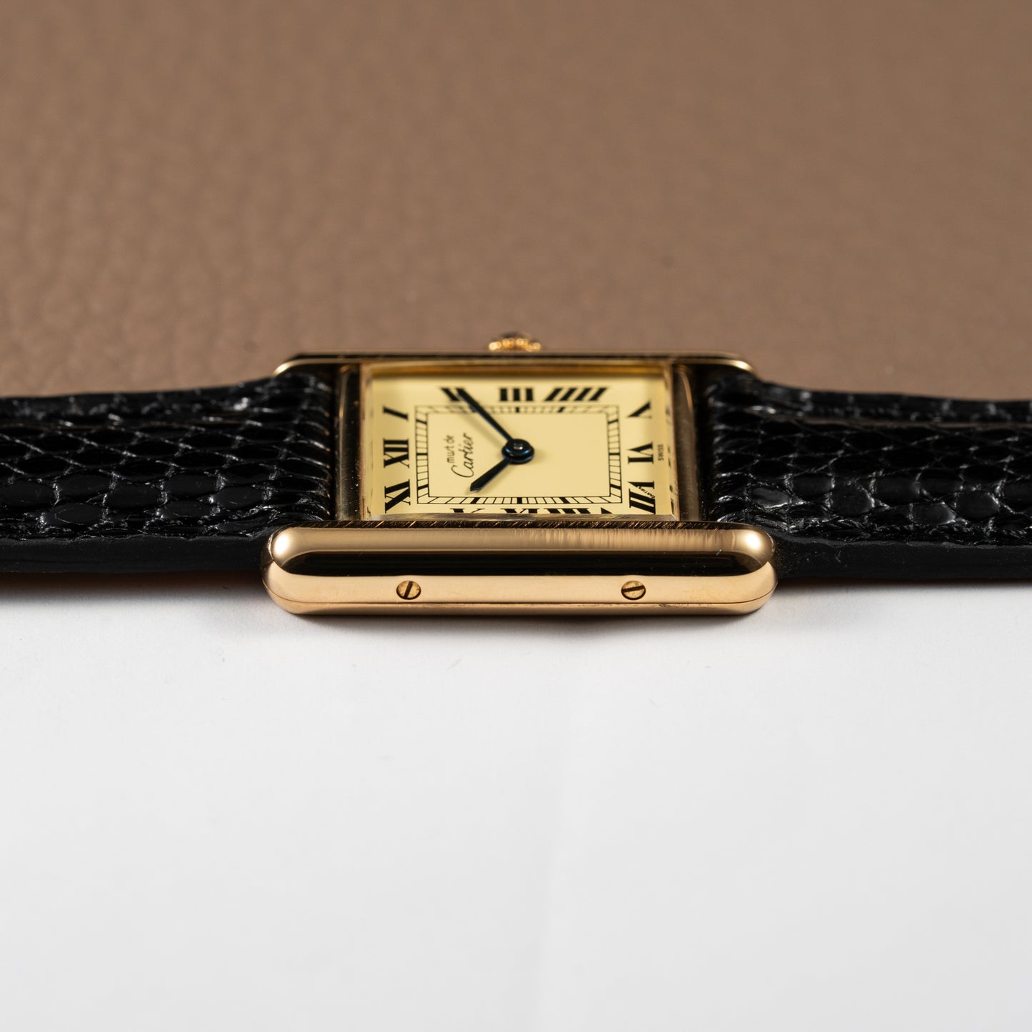 Cartier Must de Tank Vermeil Lemon Roman Dial Reference 5057001