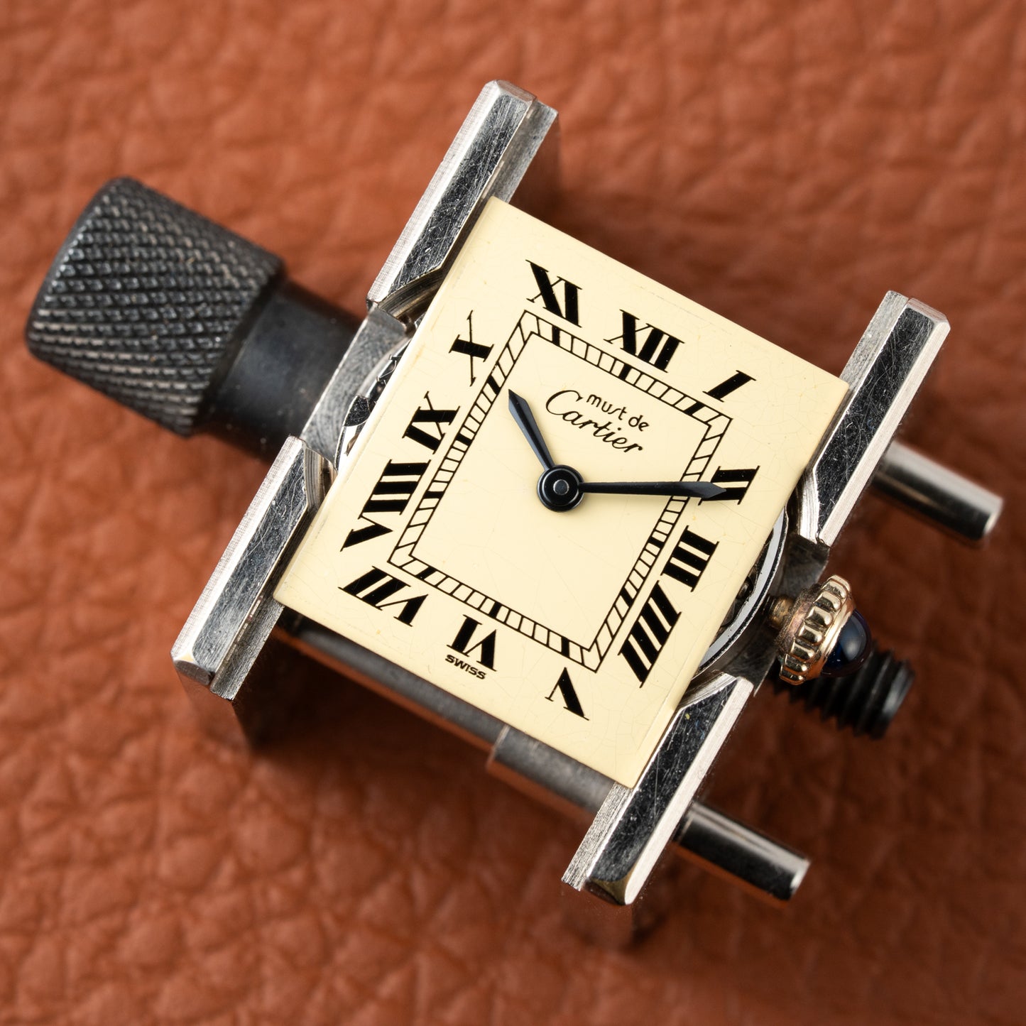 Cartier Tank Vermeil Roman Lemon Dial PM