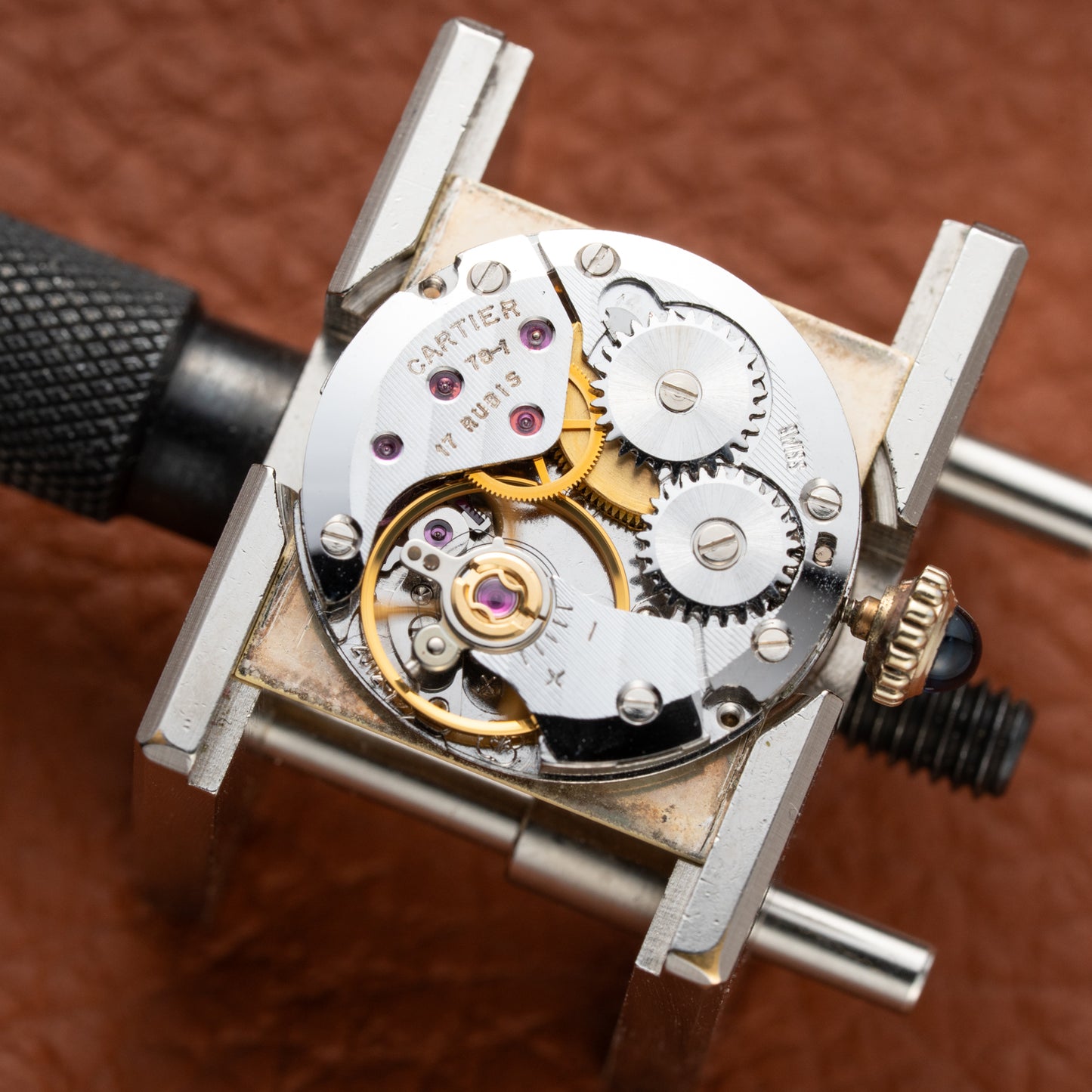 Cartier Tank Vermeil Roman Lemon Dial PM
