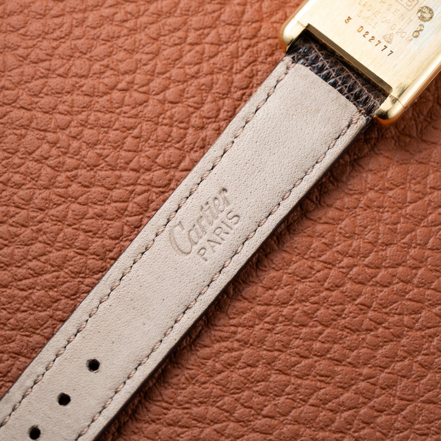 Cartier Tank Vermeil Roman Lemon Dial PM