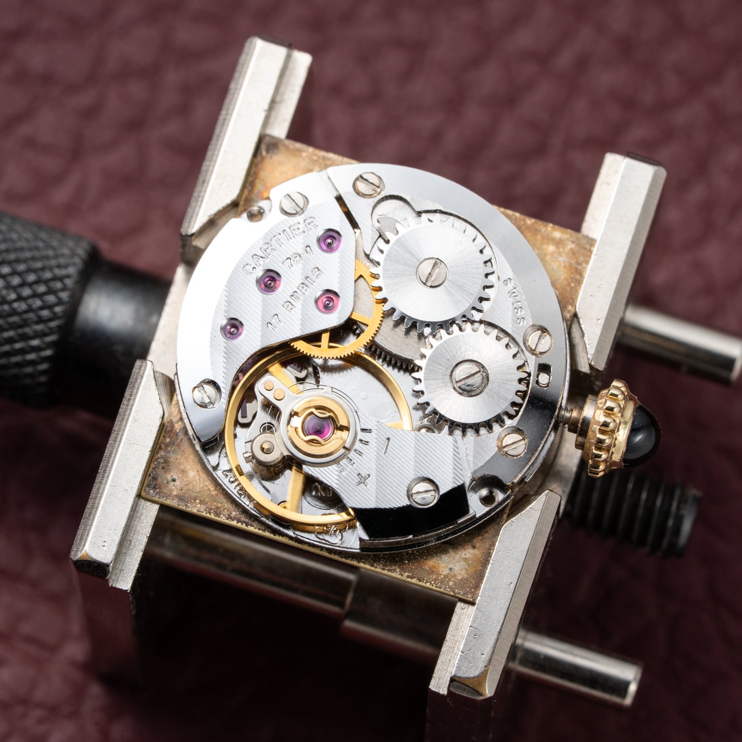 Cartier Tank Must de Roman Lemon Dial Vermeil PM 1980s