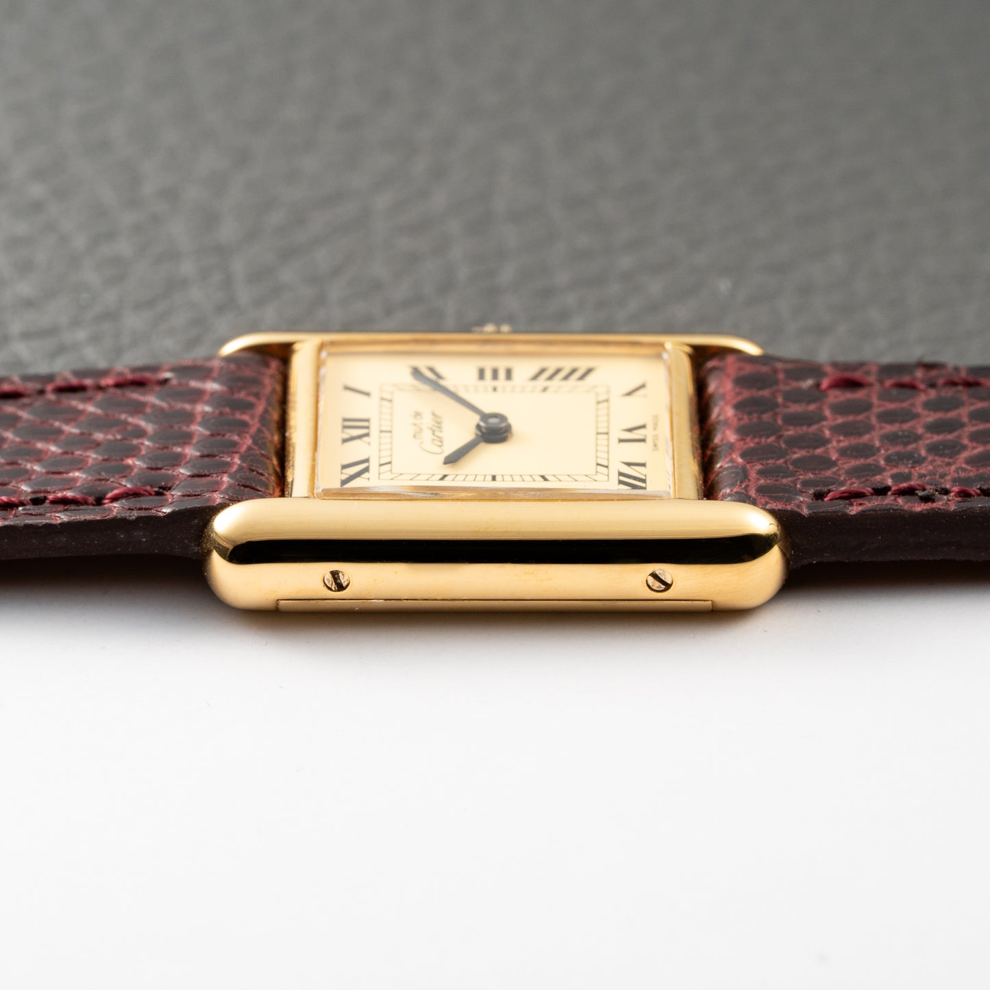 Cartier Tank Must de Roman Lemon Dial Vermeil PM 1980s