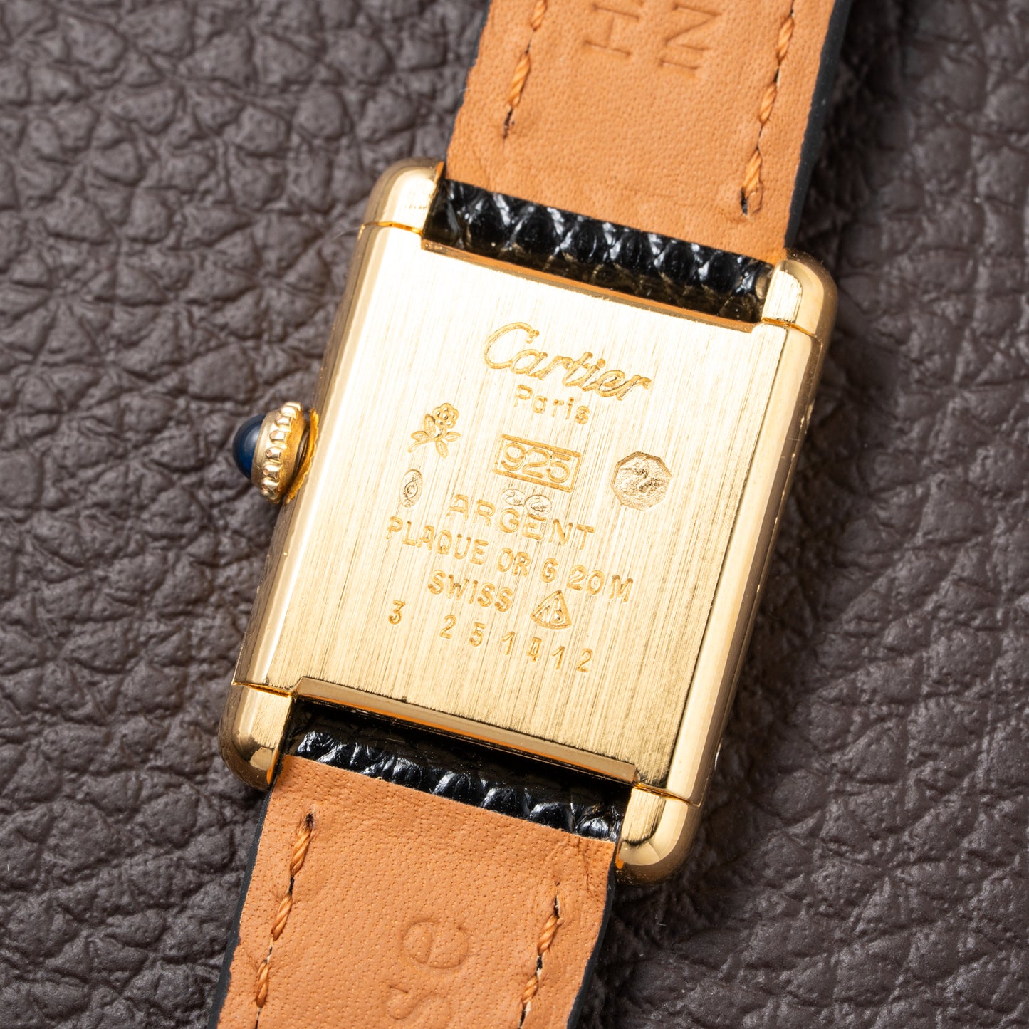 Cartier Tank Must de Roman Lemon Dial Vermeil PM 1980s
