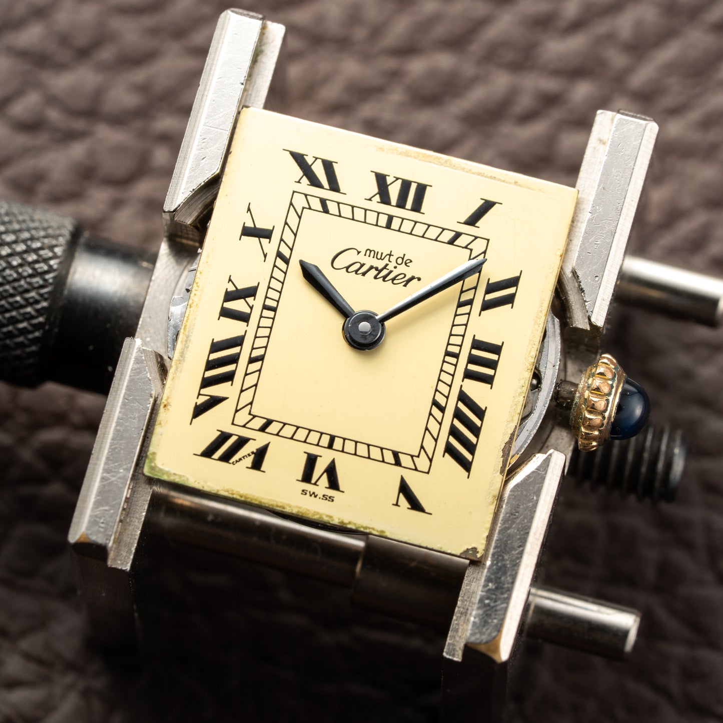 Cartier Tank Vermeil Roman Lemon Dial PM
