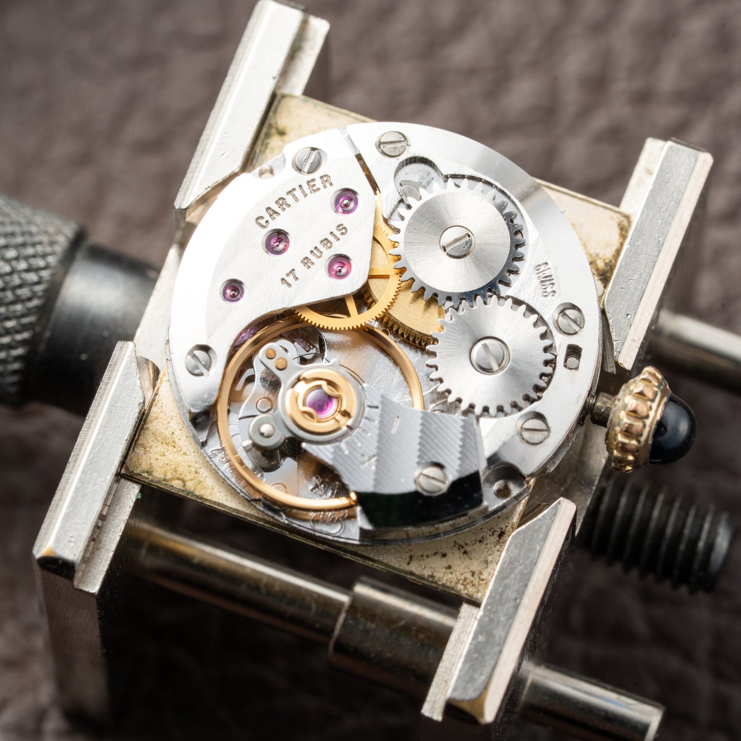 Cartier Tank Vermeil Roman Lemon Dial PM