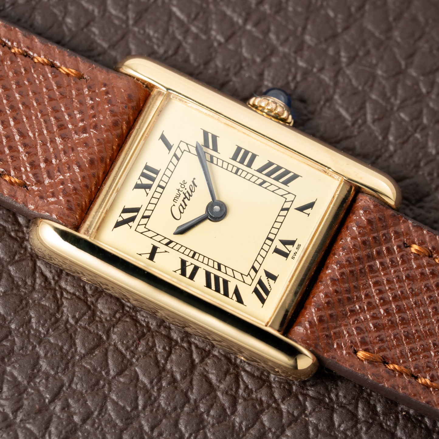 Cartier Tank Vermeil Roman Lemon Dial PM