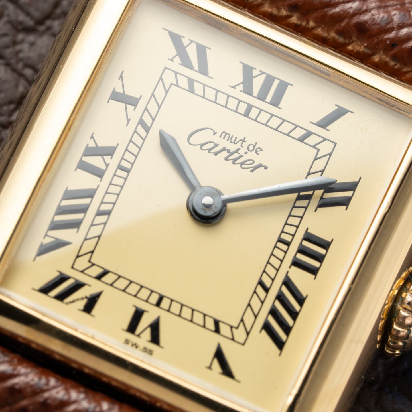 Cartier Tank Vermeil Roman Lemon Dial PM
