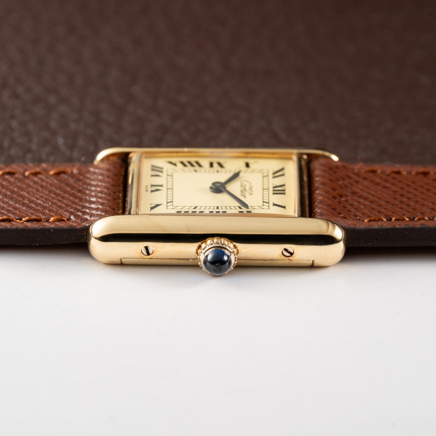 Cartier Tank Vermeil Roman Lemon Dial PM