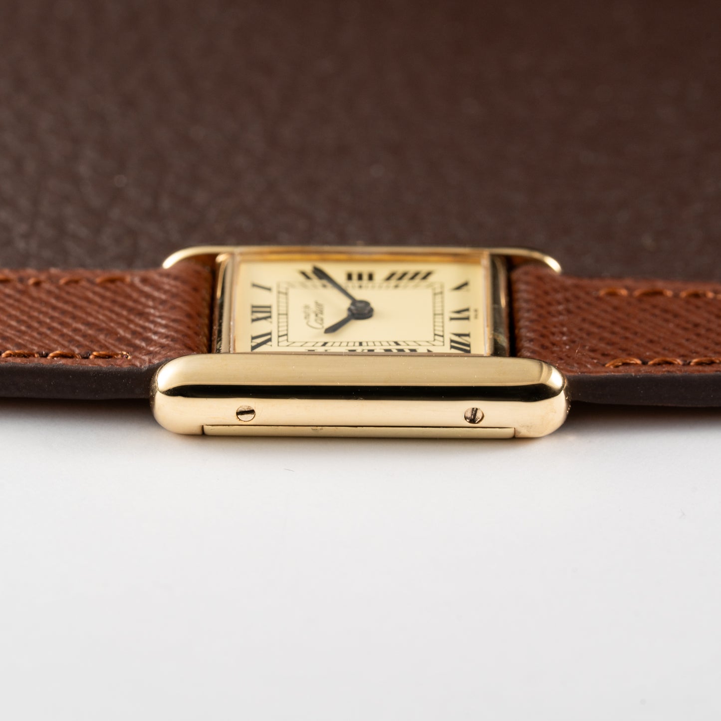 Cartier Tank Vermeil Roman Lemon Dial PM