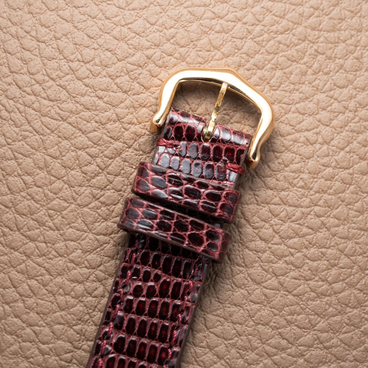 Cartier Must de Tank Vermeil Burgundy Red Dial PM 1980s