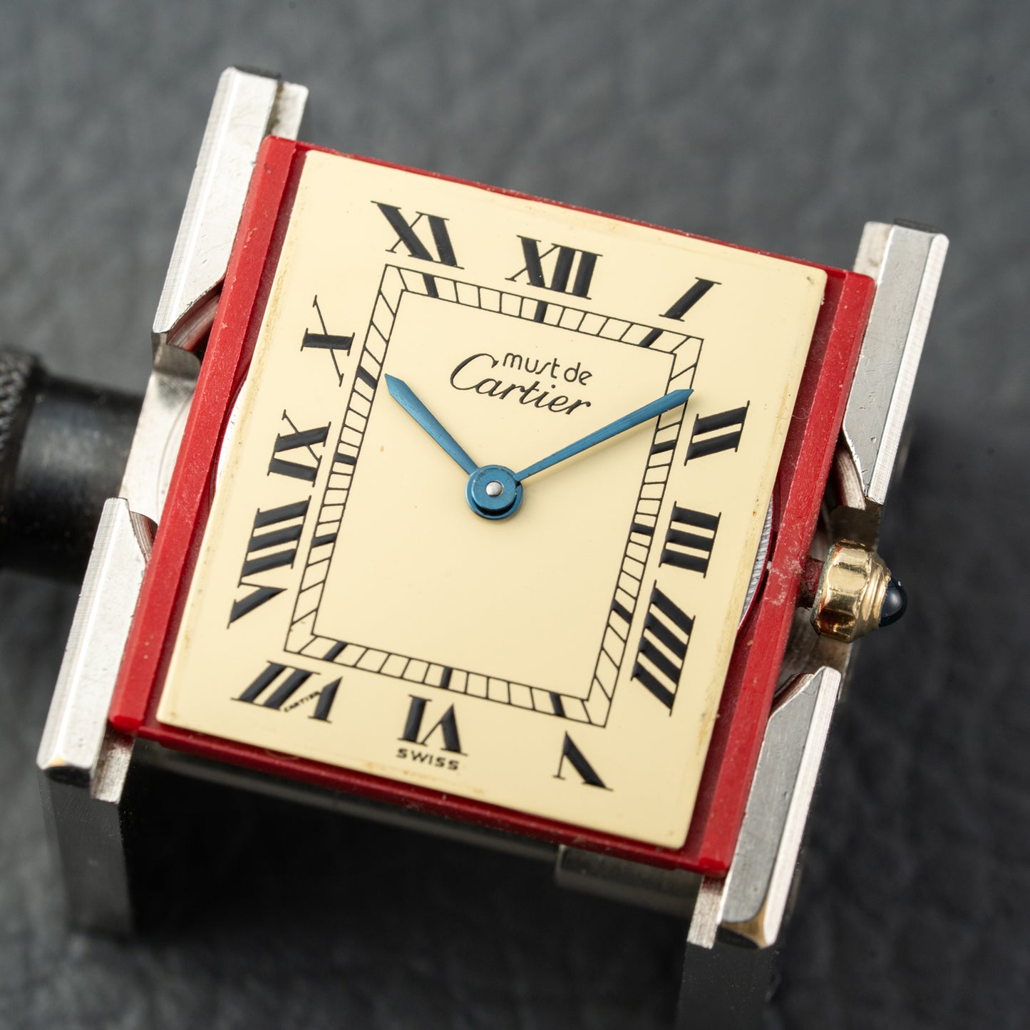 Cartier Must de Tank Vermeil Lemon Roman Dial Reference 6 81006