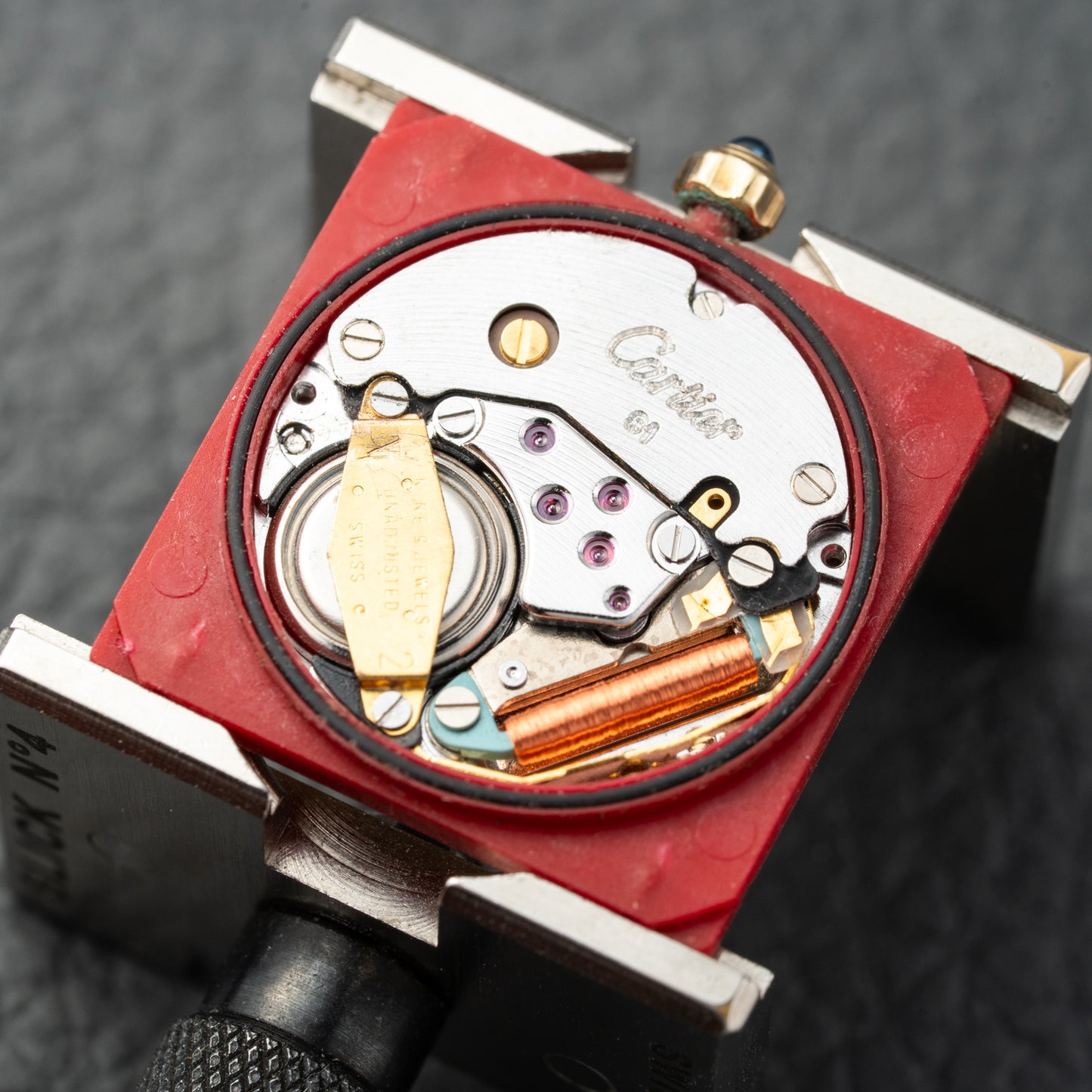 Cartier Must de Tank Vermeil Lemon Roman Dial Reference 6 81006