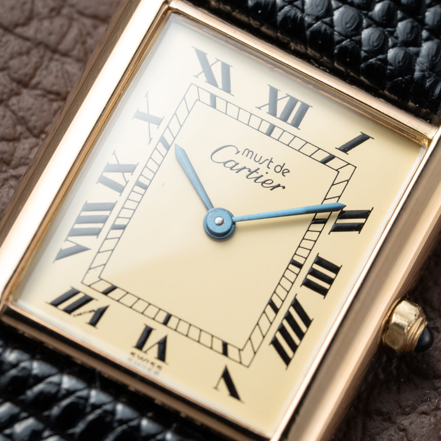 Cartier Must de Tank Vermeil Lemon Roman Dial Reference 6 81006