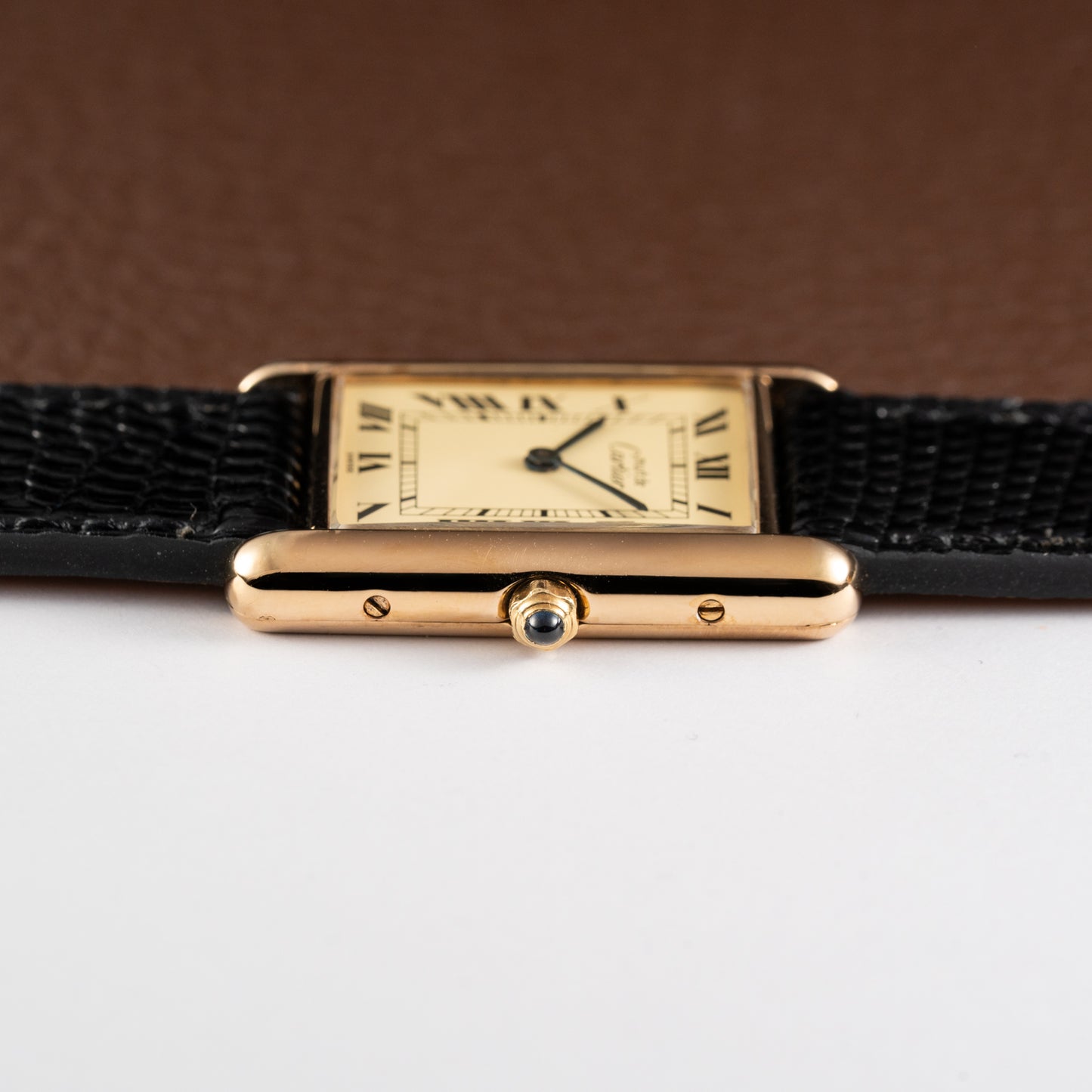 Cartier Must de Tank Vermeil Lemon Roman Dial Reference 6 81006