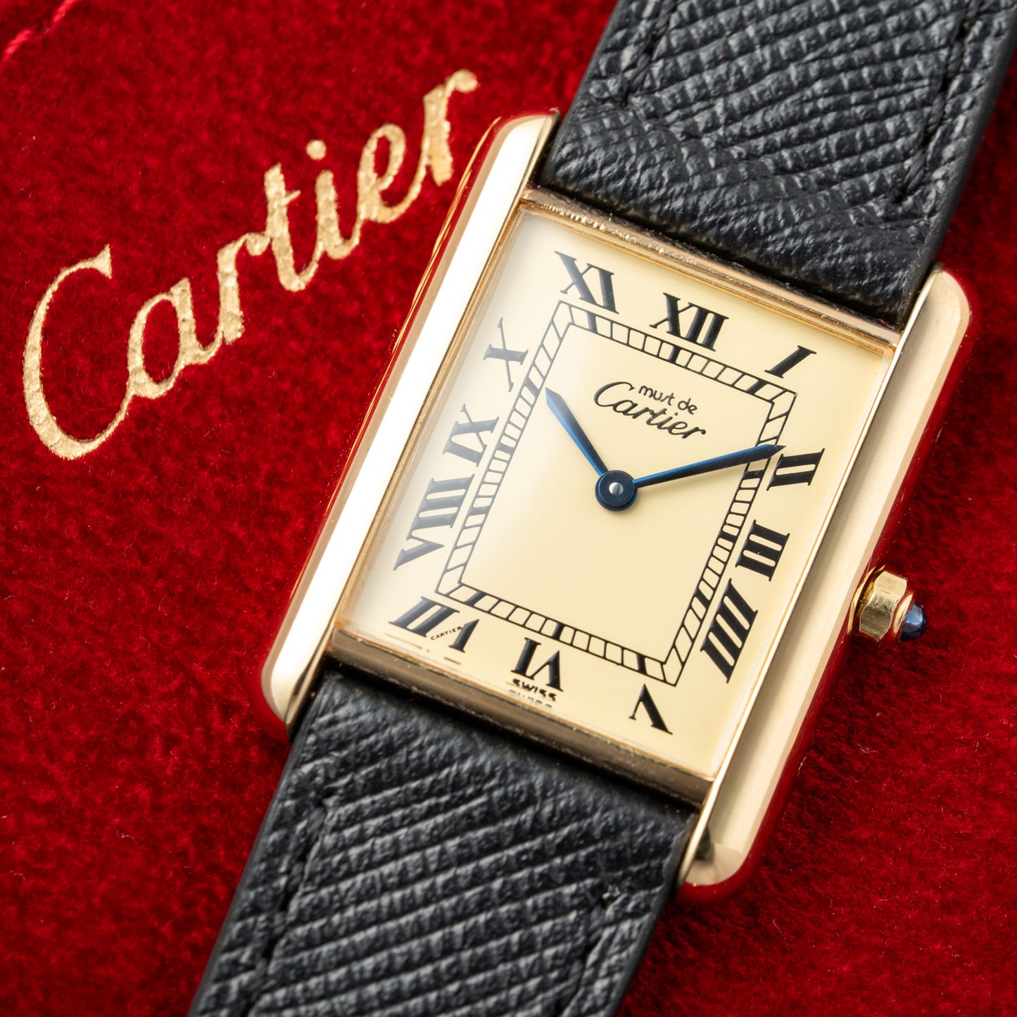 Cartier Must de Tank Vermeil Lemon Roman Dial Reference 6 81006 CARTIER SERVICED 2025