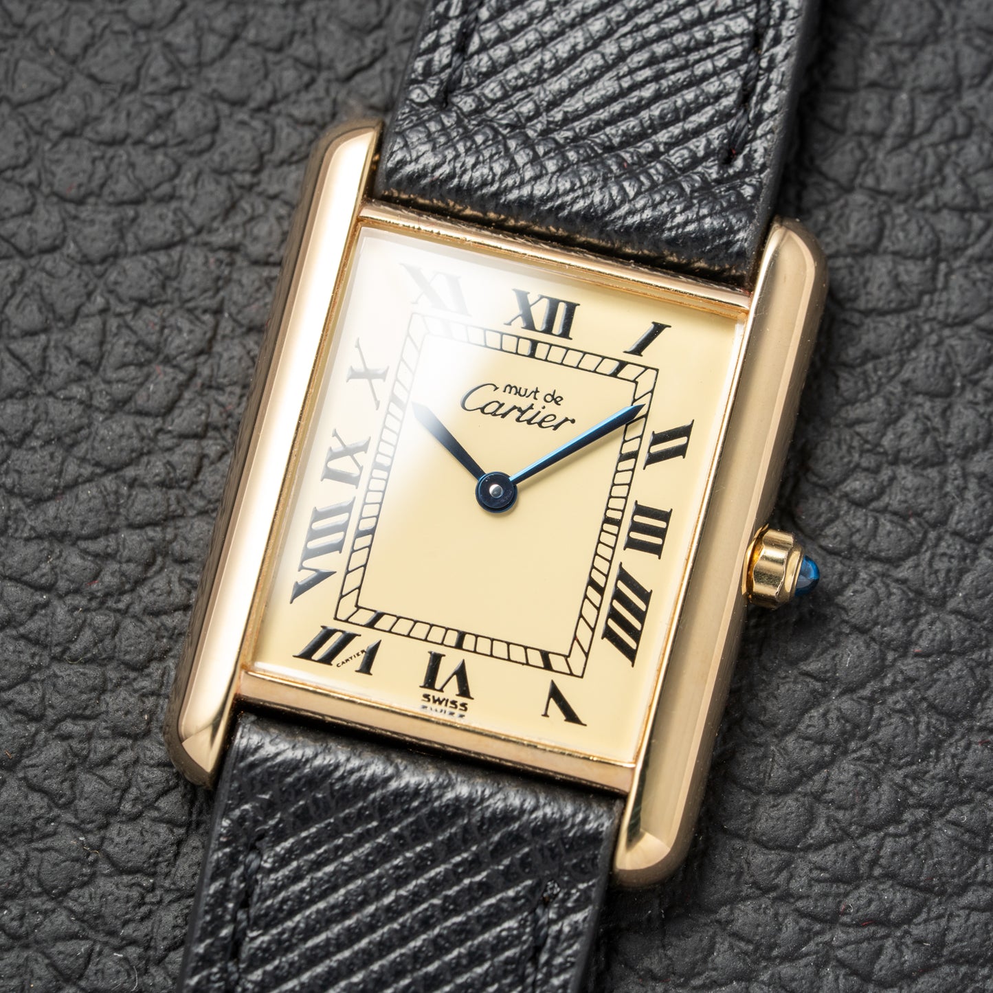 Cartier Must de Tank Vermeil Lemon Roman Dial Reference 6 81006 CARTIER SERVICED 2025